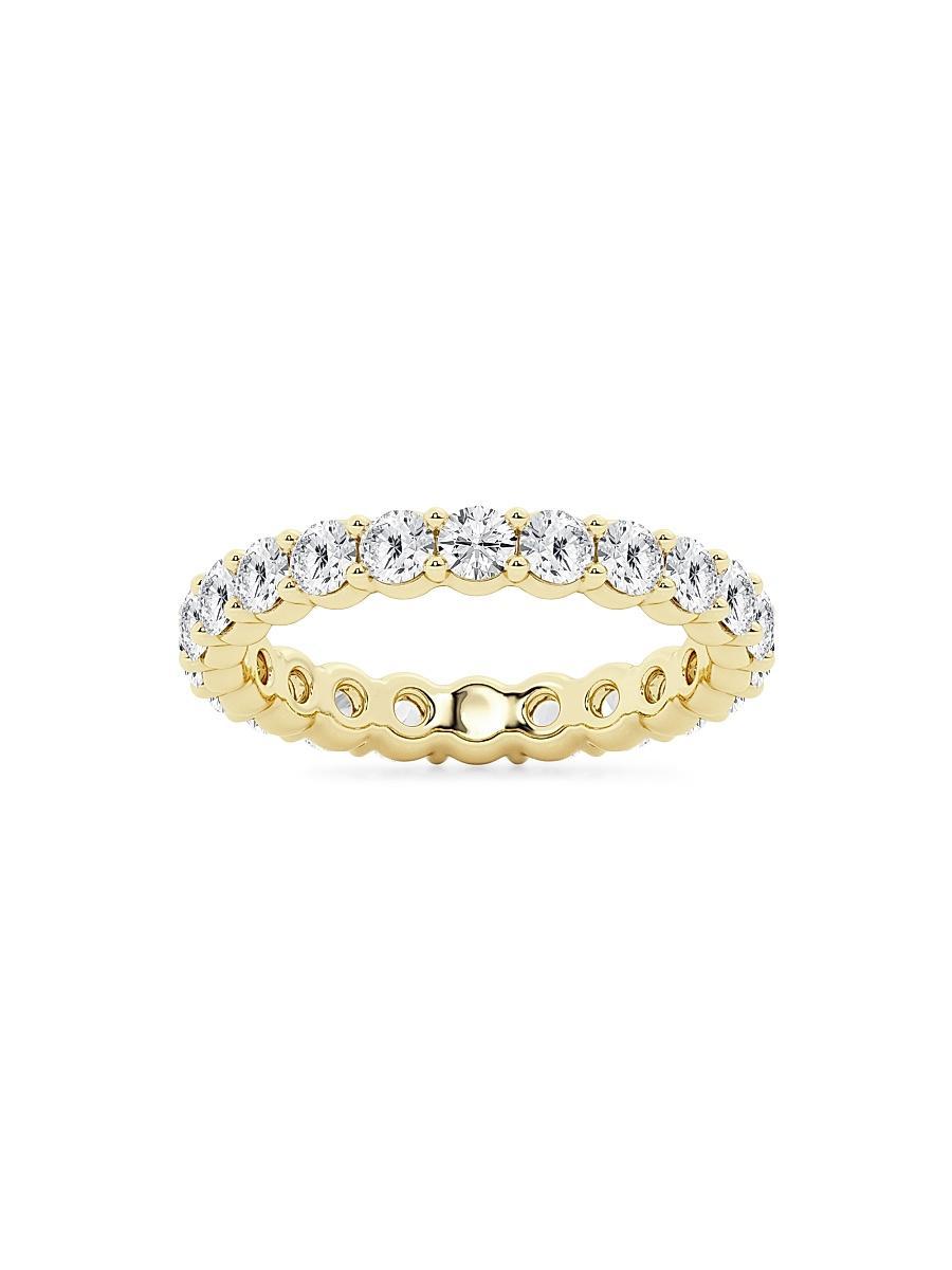 Womens 14K Yellow Gold & Round Natural Diamond Eternity Band/2.00-5.00 TCW Product Image