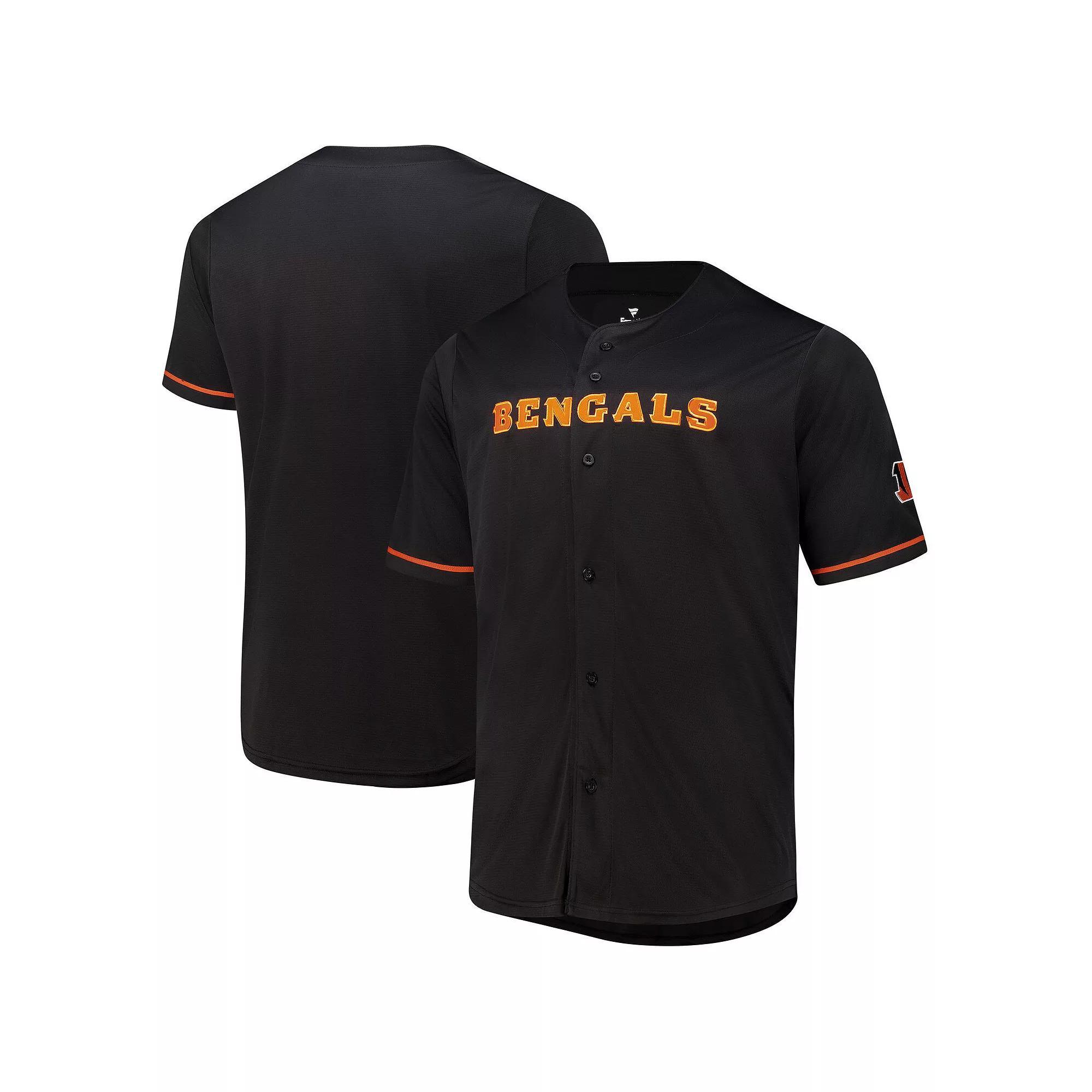 Men's Fanatics  Black Cincinnati Bengals Pop Full-Button Jersey, Size: 6XB Product Image