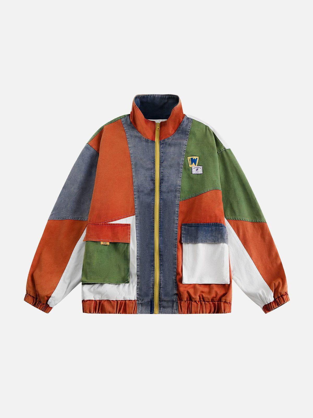 Aelfric Eden Multi Color Patchwork Jacket Product Image