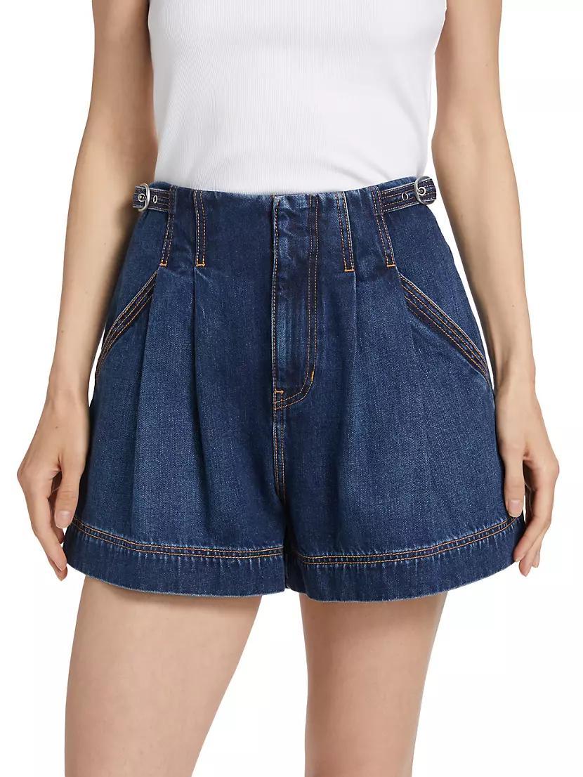 Jaffe Denim Buckle Shorts Product Image
