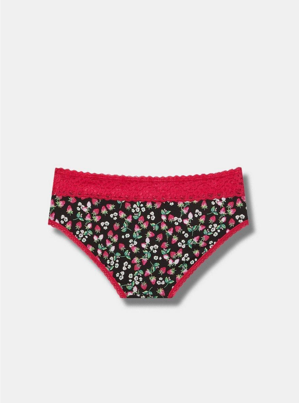 Mid-Rise Hipster Lace Trim Panty Product Image