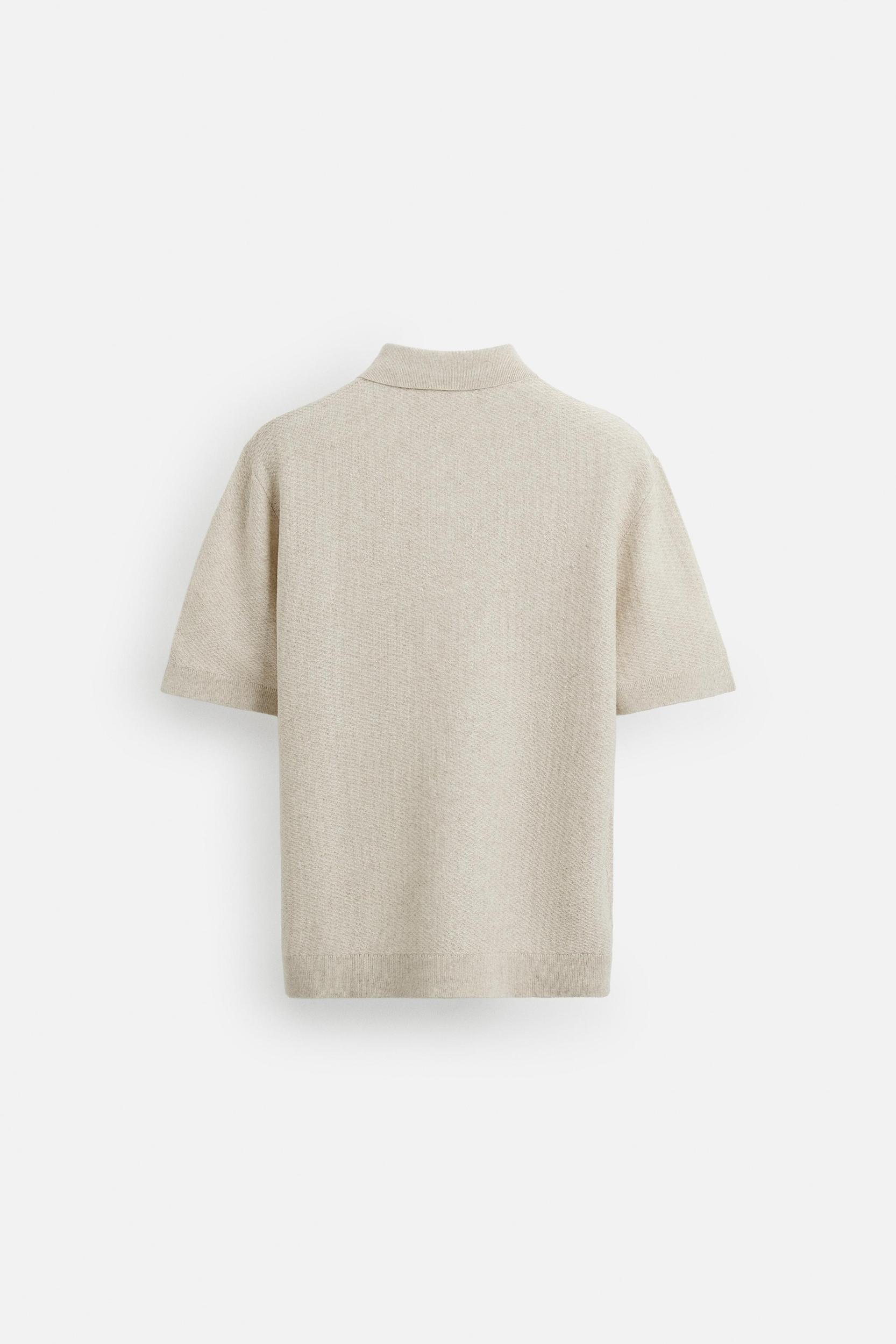 TEXTURED KNIT POLO SHIRT Product Image