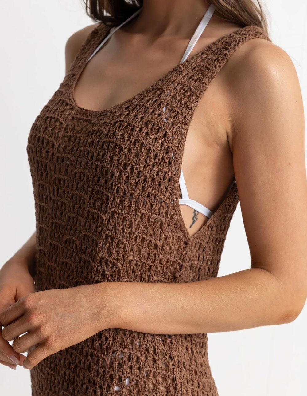 RHYTHM Maddie Womens Mini Dress - CHOCOLATE Product Image