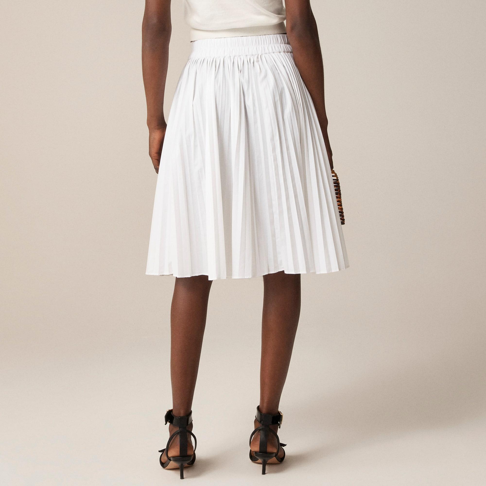 Smocked-waist knee-length skirt Product Image