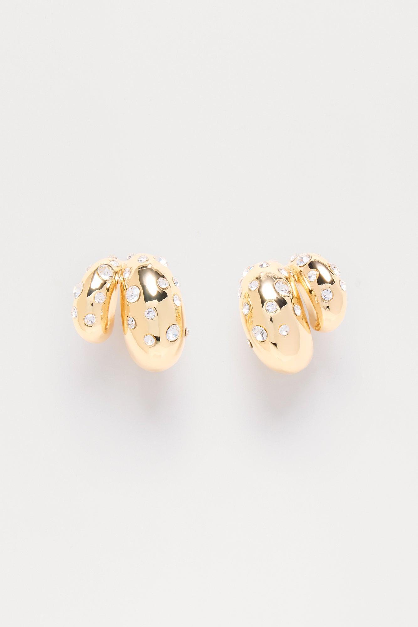 Elise Embellished Drop Earring - Gold Product Image