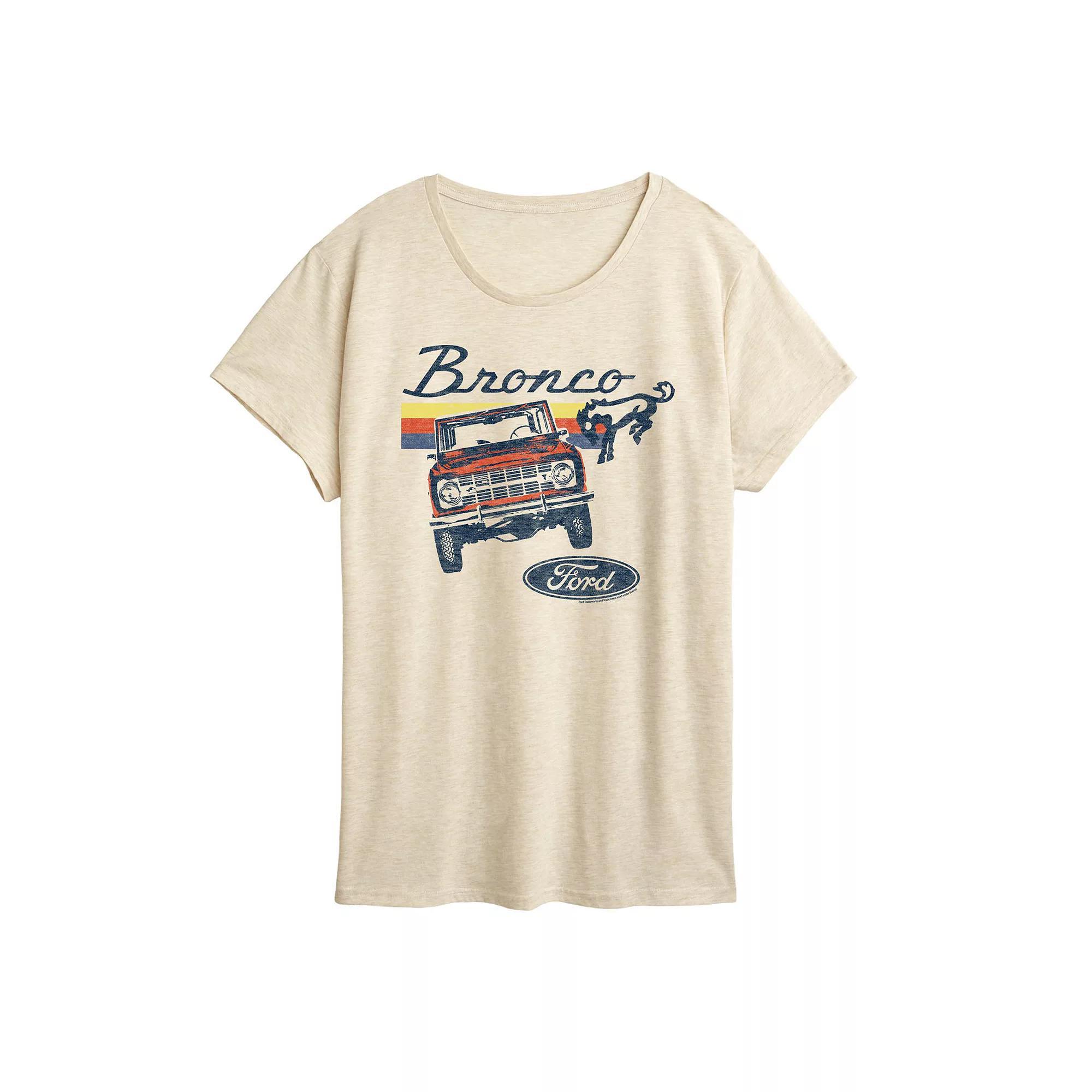 Women's Ford Bronco Stripes Graphic Tee, Size: XL, Beige Product Image