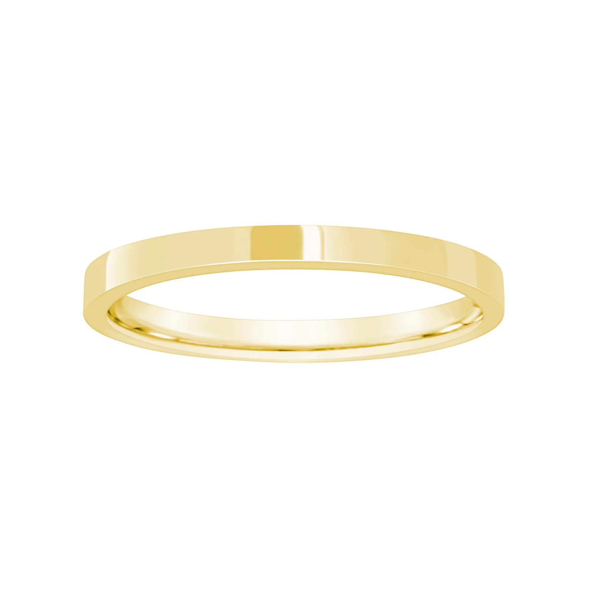Alyson Layne 10k Gold Flat Comfort Fit Wedding Band, Women's, Size: 4.50 Product Image