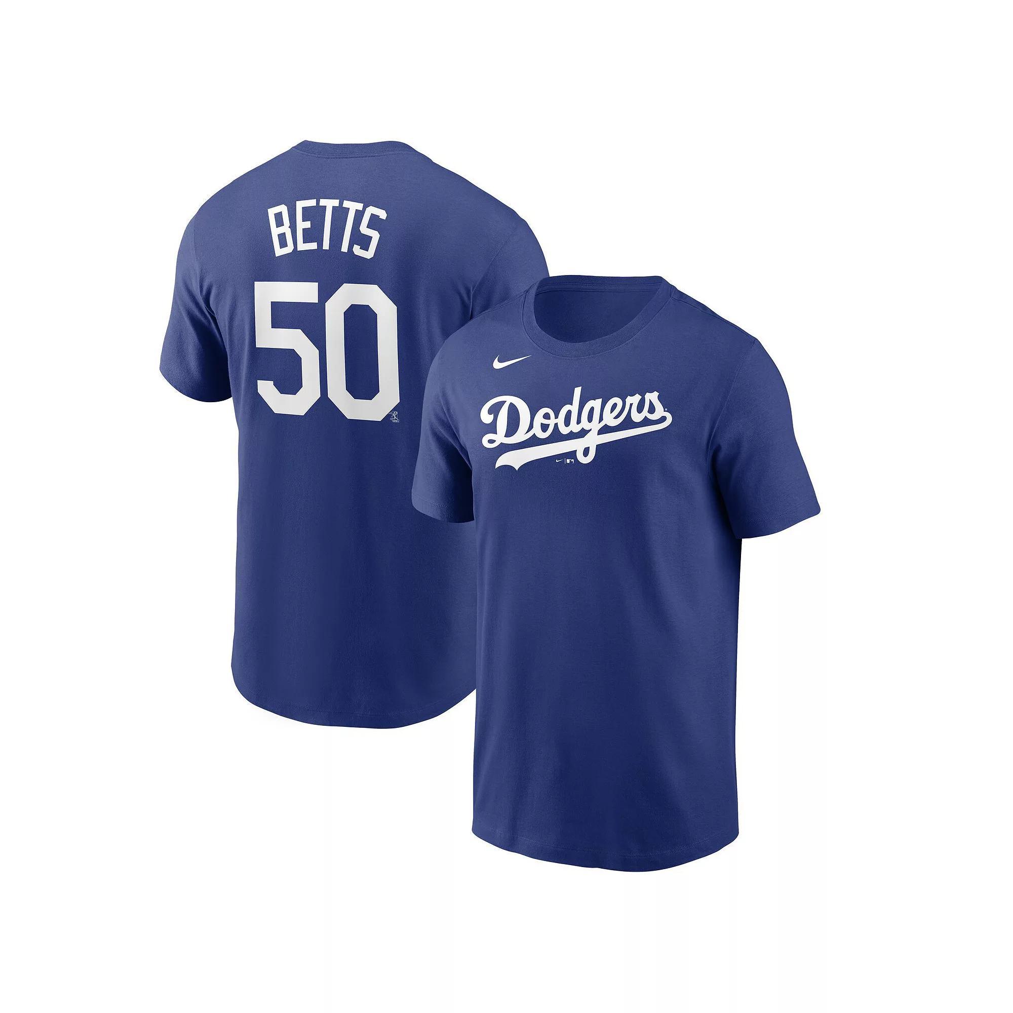 Men's Nike Mookie Betts Royal Los Angeles Dodgers Name & Number T-Shirt, Size: Large, Blue Product Image