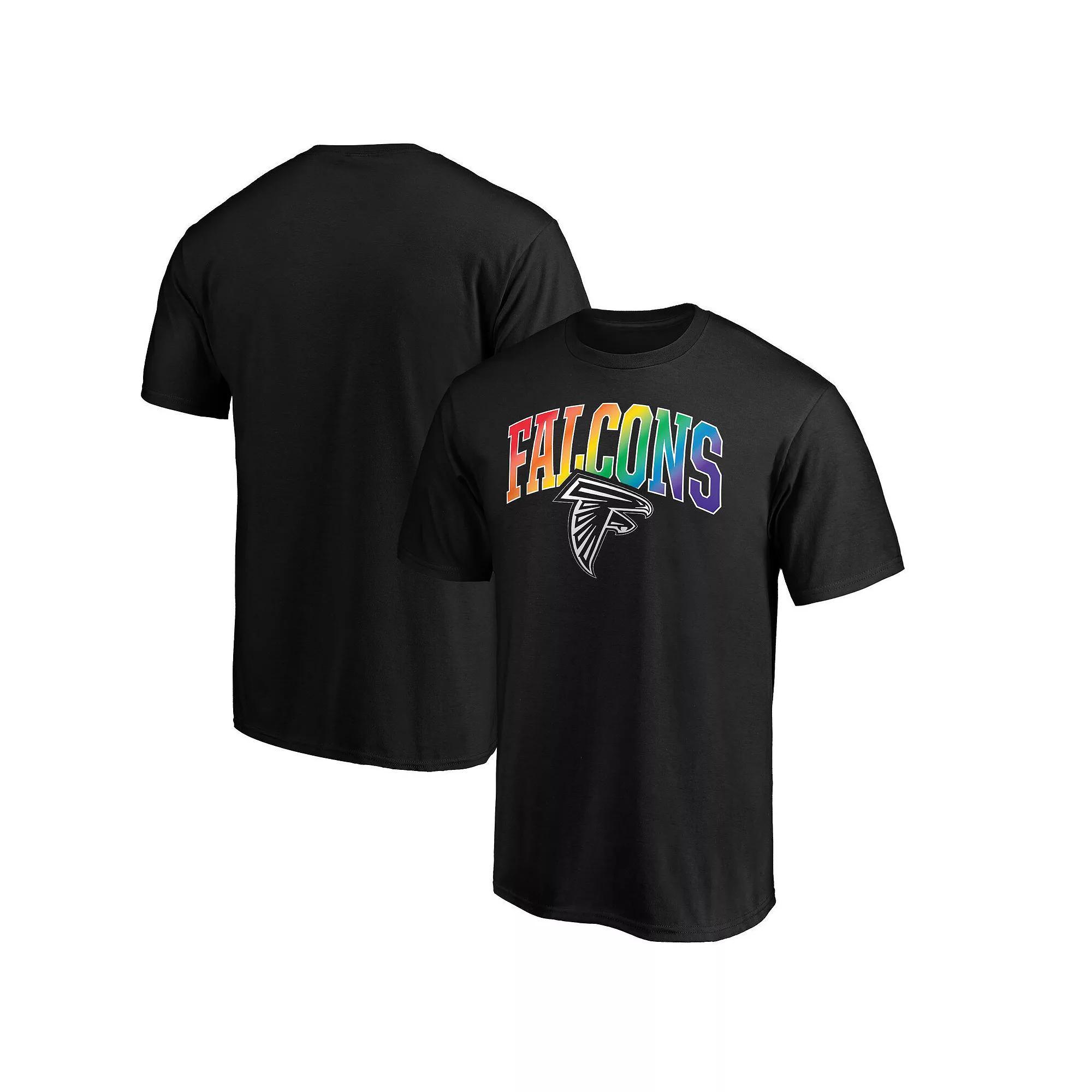 Men's NFL Pro Line Black Atlanta Falcons Pride Logo T-Shirt, Size: Small Product Image