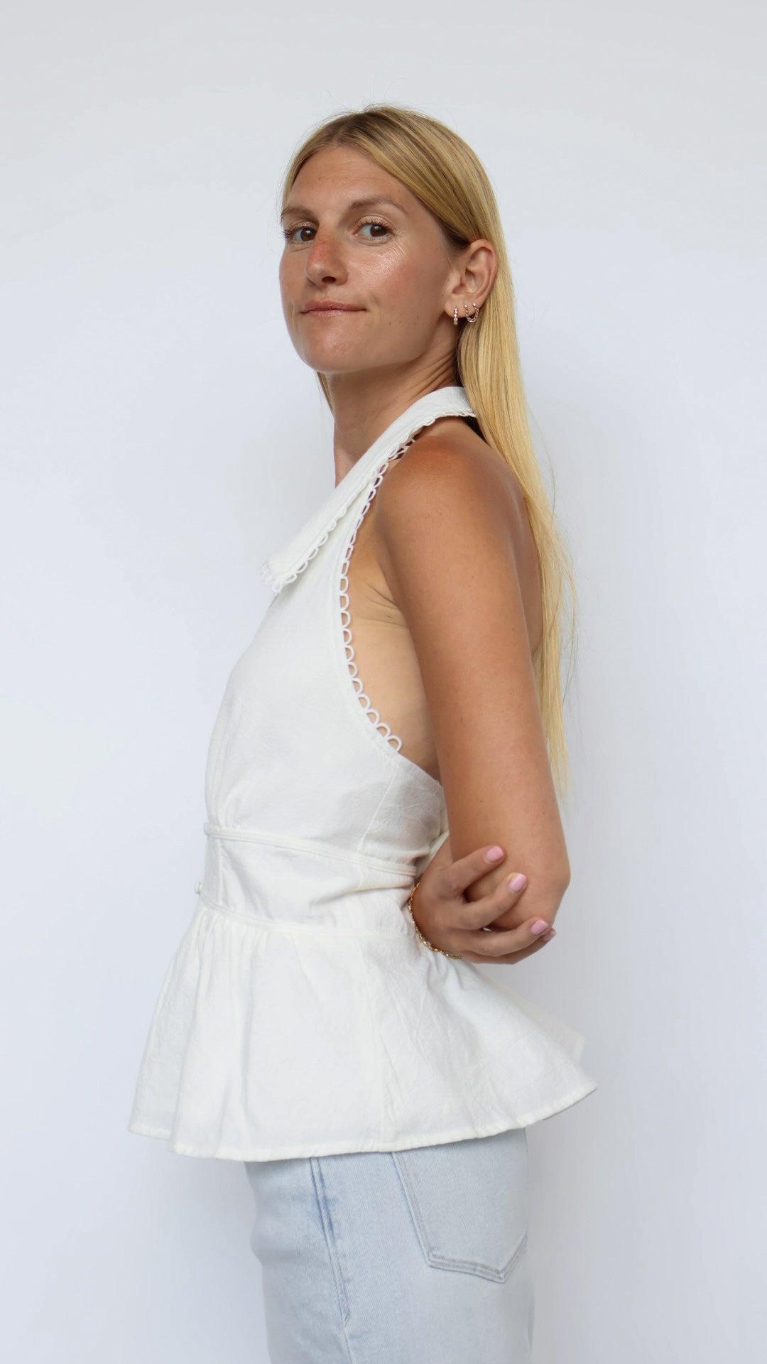 Ava Halter Collared Top Product Image