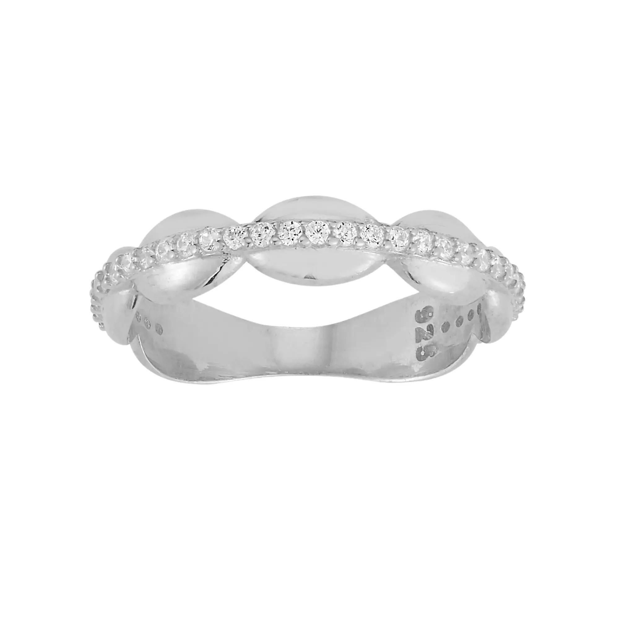 Sunkissed Sterling Cubic Zirconia Bubble Ring, Women's, Size: 8, Silver Tone Product Image
