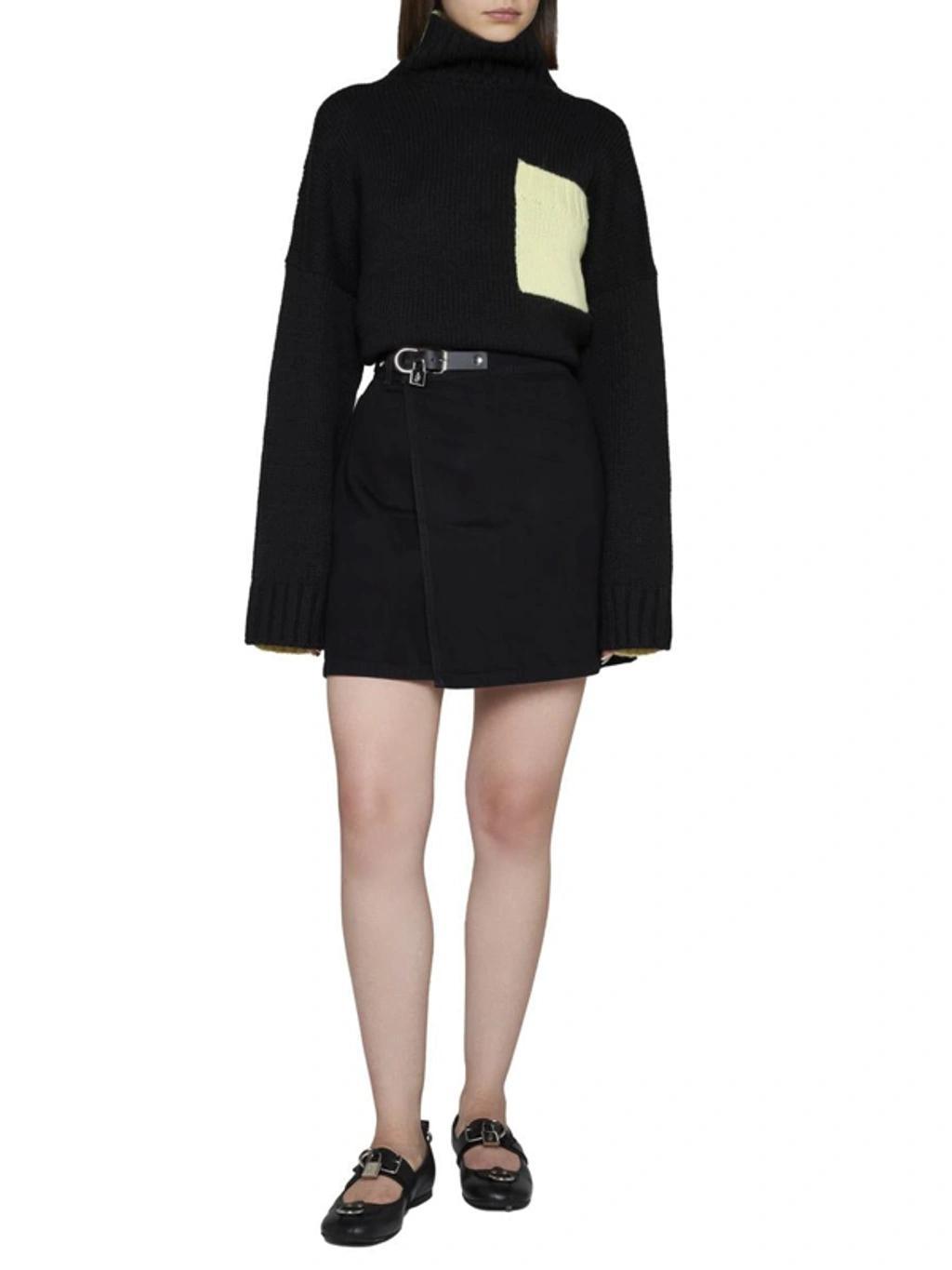 JW ANDERSON Padlock-detail Belted Skirt In Black Product Image