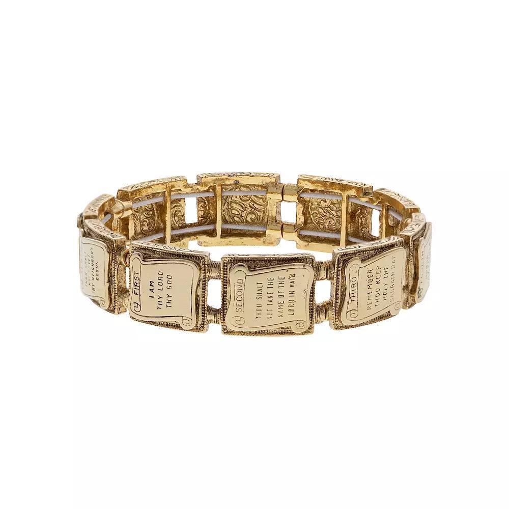Symbols of Faith Symbols of Faith Ten Commandments Stretch Bracelet, Womens, Silver Product Image