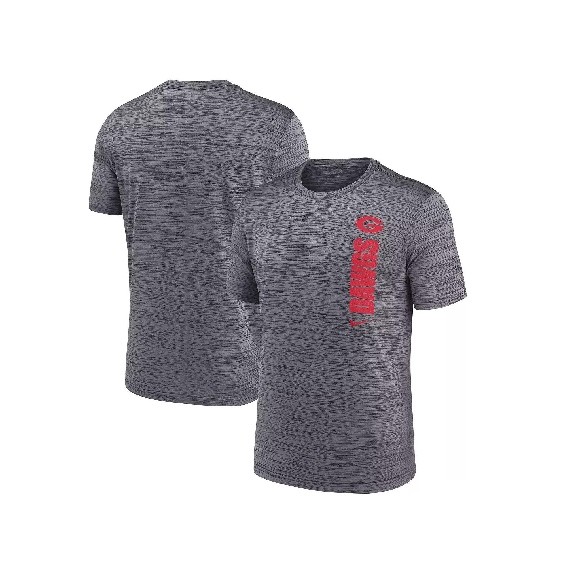 Men's Nike Gray Georgia Bulldogs 2024 Sideline Velocity Performance T-Shirt, Size: Large, Grey Product Image
