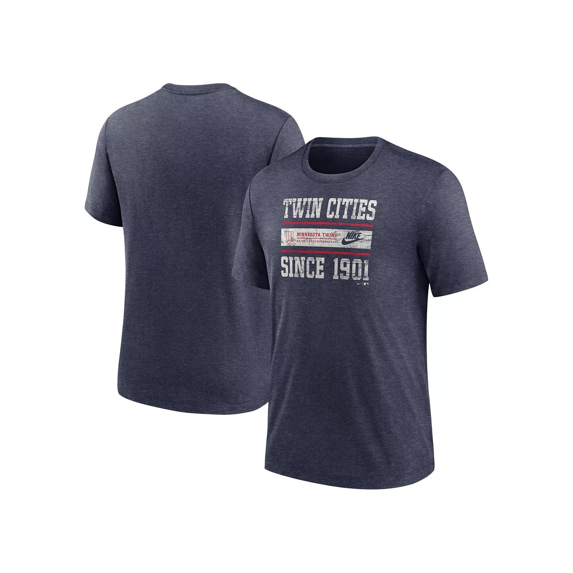 Men's Nike Heather Red Cincinnati Reds Cooperstown Collection Eras Tri-Blend T-Shirt, Size: Large, Red Red Product Image