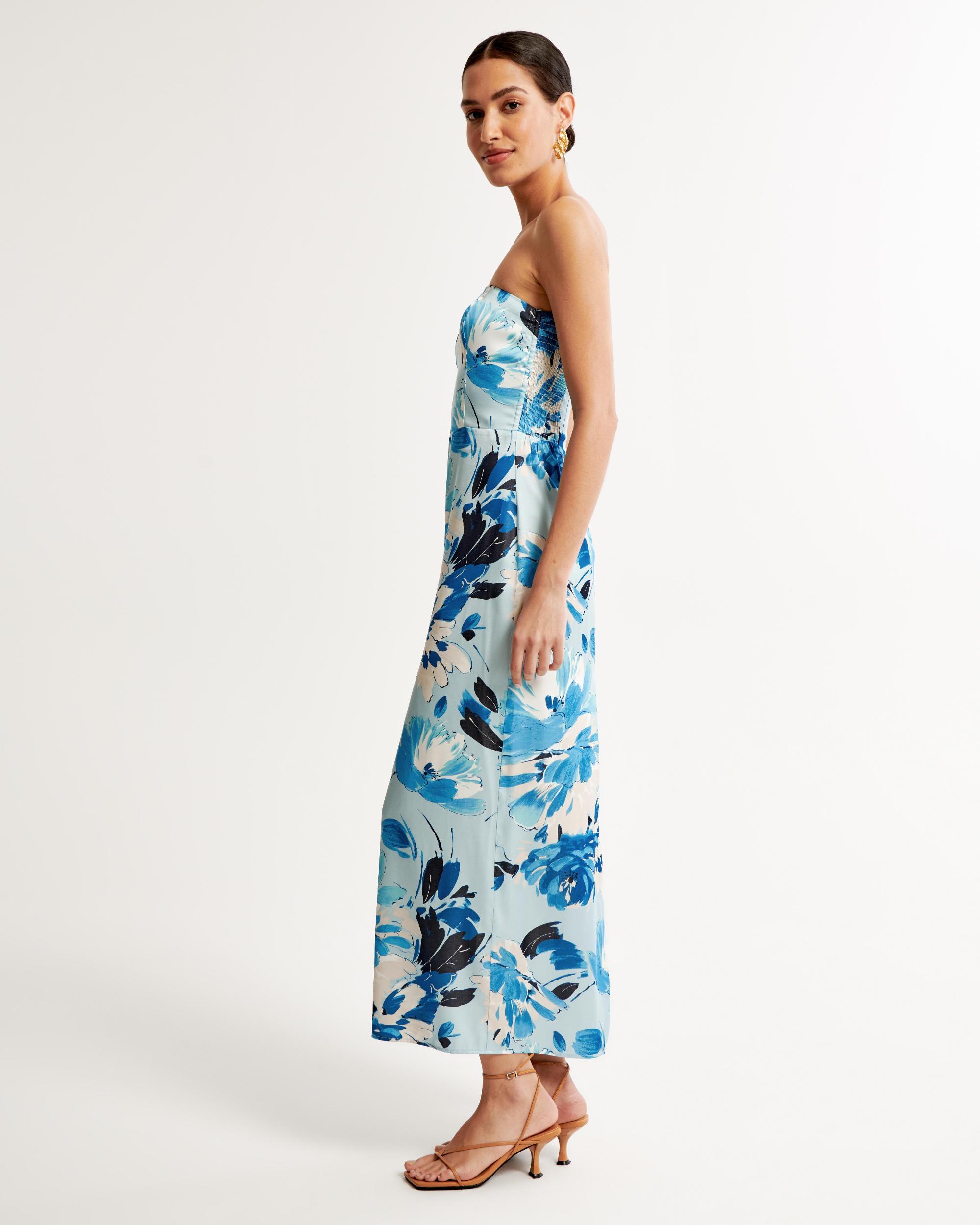 Strapless Satin Maxi Dress Product Image