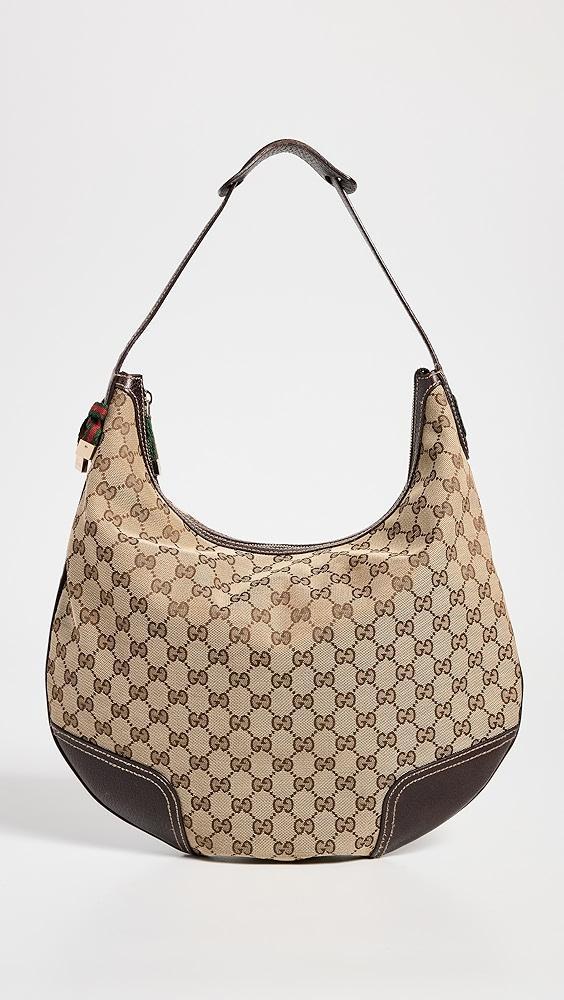 What Goes Around Comes Around Gucci Brown Canvas Princy Large Hobo Bag | Shopbop Product Image