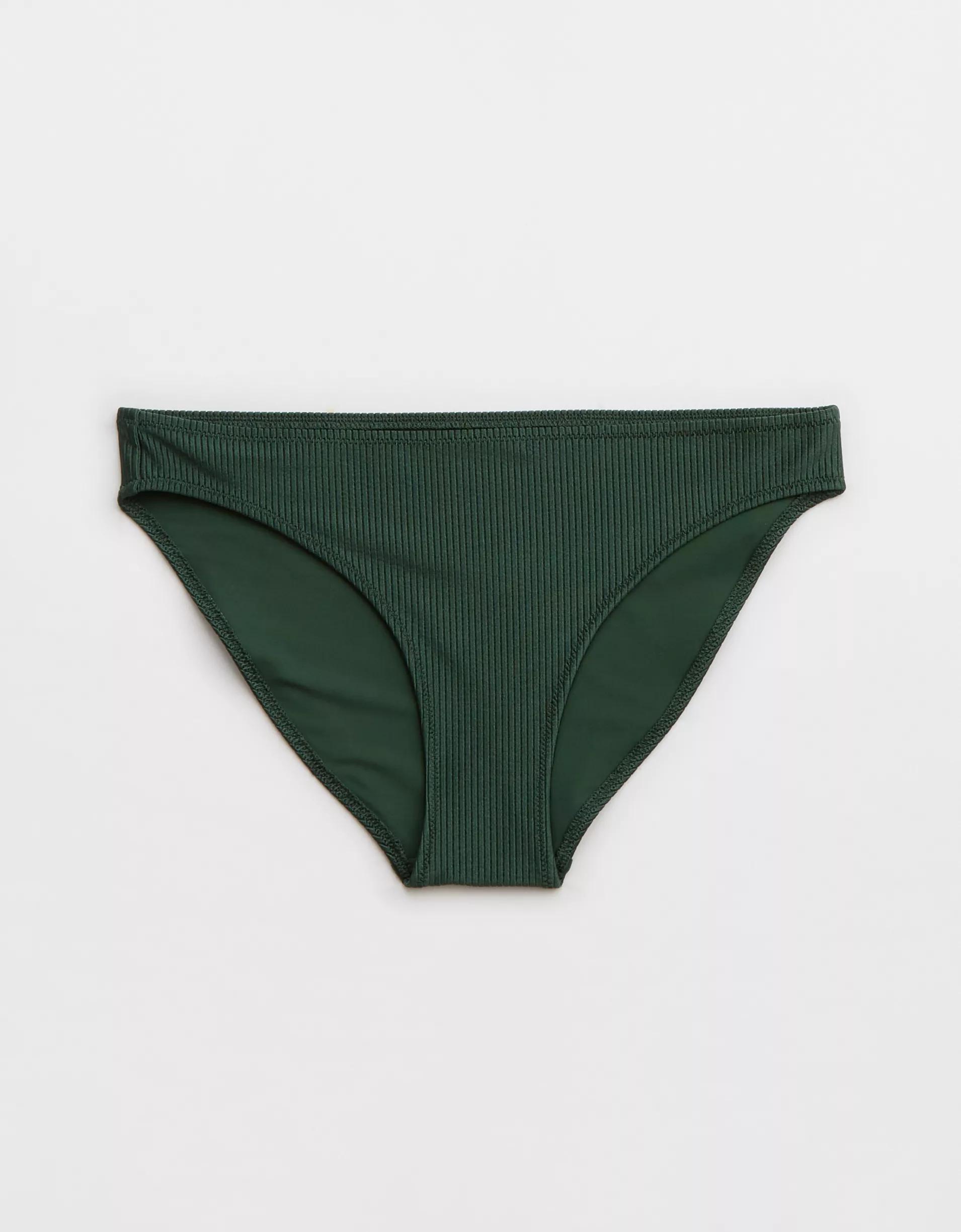 Aerie Shine Rib Full Coverage Bikini Bottom Product Image