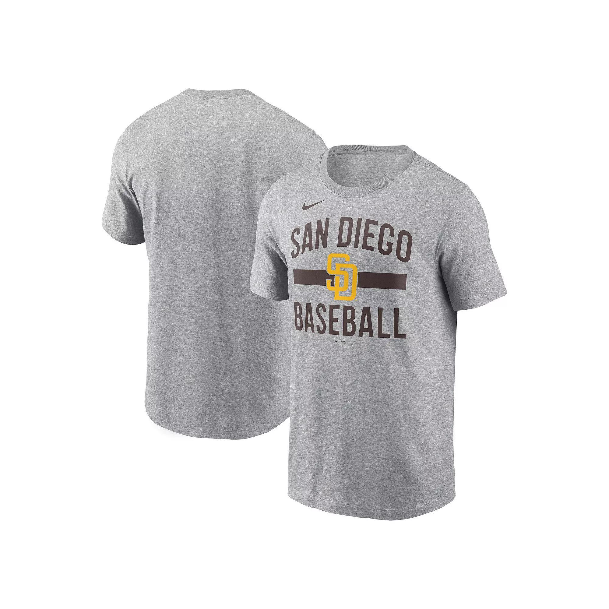 Men's Nike  Heather Gray San Diego Padres Arched T-Shirt, Size: XL, Grey Product Image
