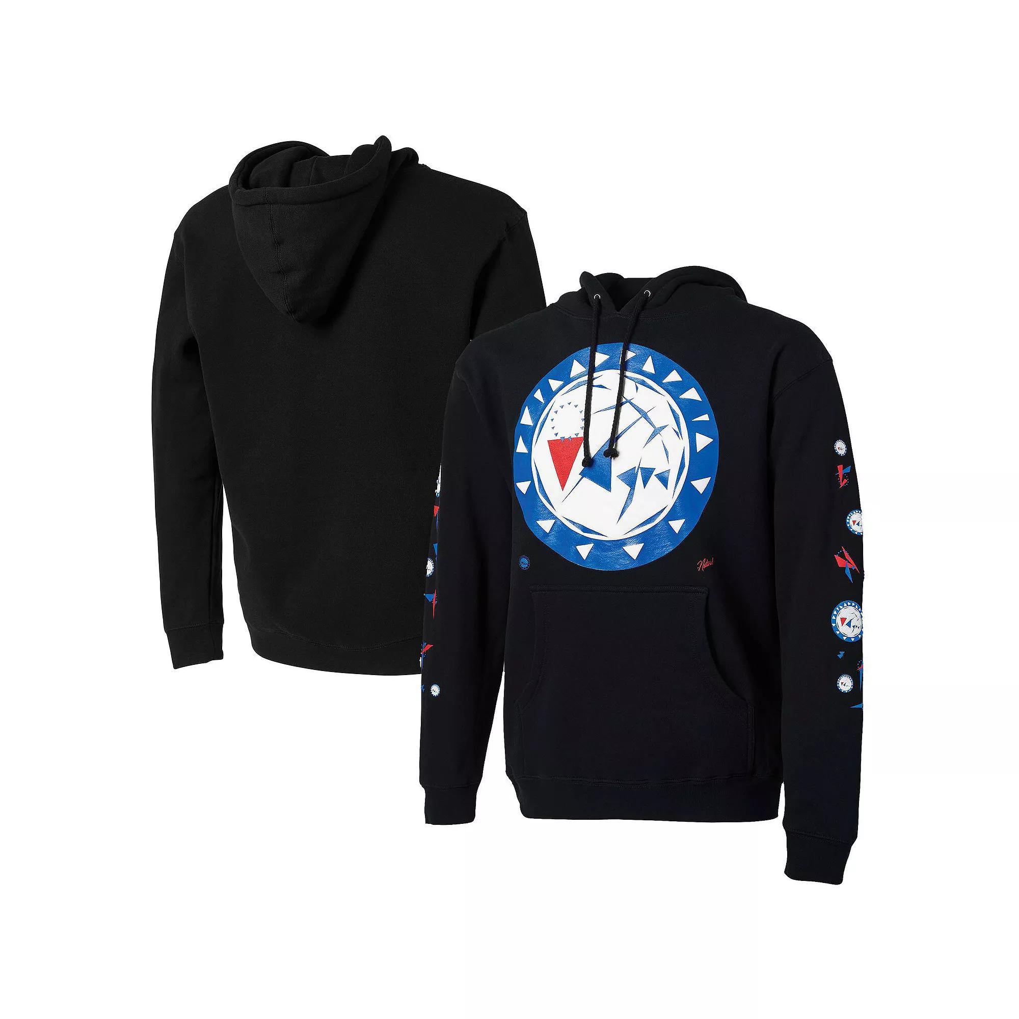 Men's NBA x Naturel Black Philadelphia 76ers No Caller ID Pullover Hoodie, Size: Small, 76r Black Product Image