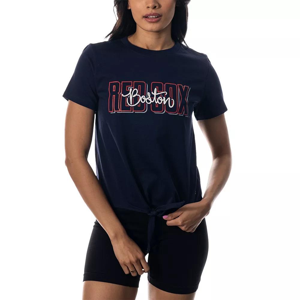 Women's The Wild Collective Navy Boston Red Sox Twist Front T-Shirt, Size: 2XL, Blue Product Image