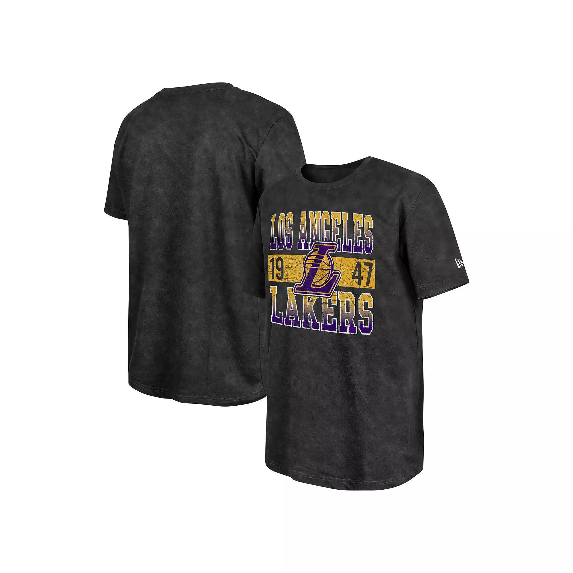 Mens New Era Los Angeles Lakers Enzyme Washed Oversized T-Shirt Product Image