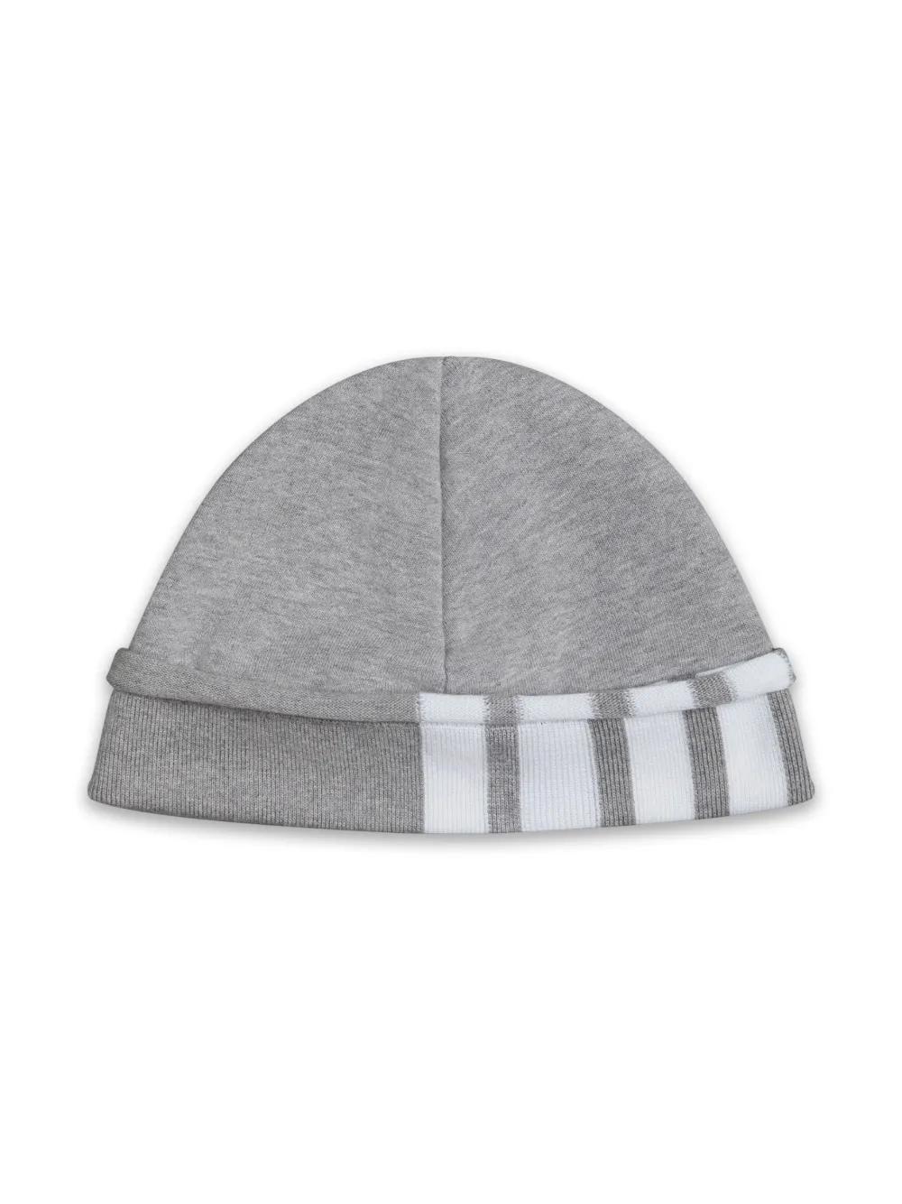 THOM BROWNE 4-bar Stripe Beanie In Grey Product Image