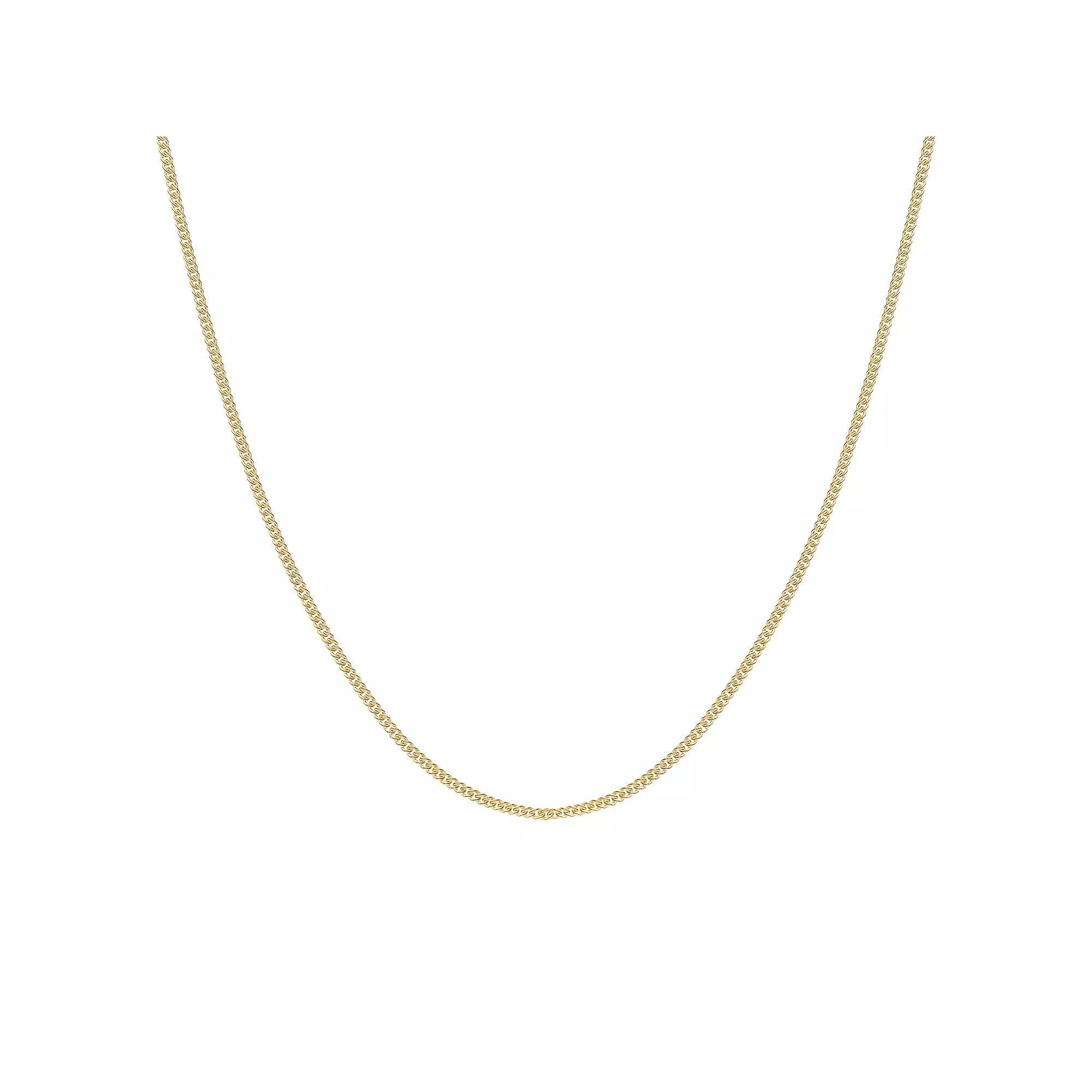 Jordan Blue 14k 1.4 mm Tight Curb Chain Necklace, Women's, Size: 24", 14k Gold Product Image