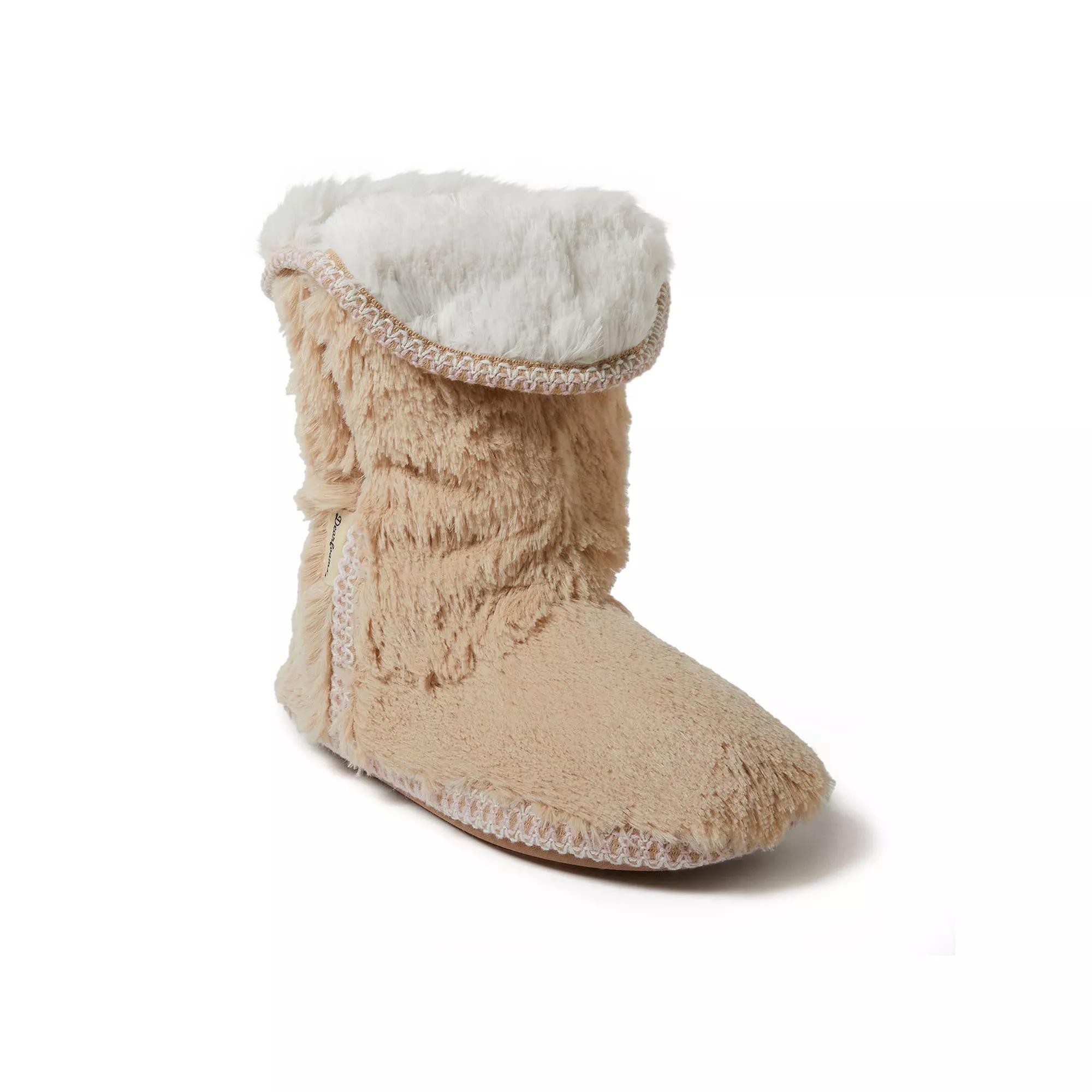 Dearfoams Faux Fur Fold-Down Women's Slippers, Size: XL, Latte Product Image