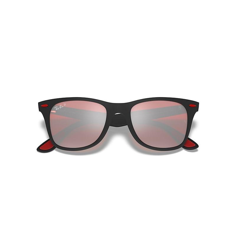 Ray-Ban Rb4195m Scuderia Ferrari Collection Sunglasses Frame Violet Lenses Polarized Product Image