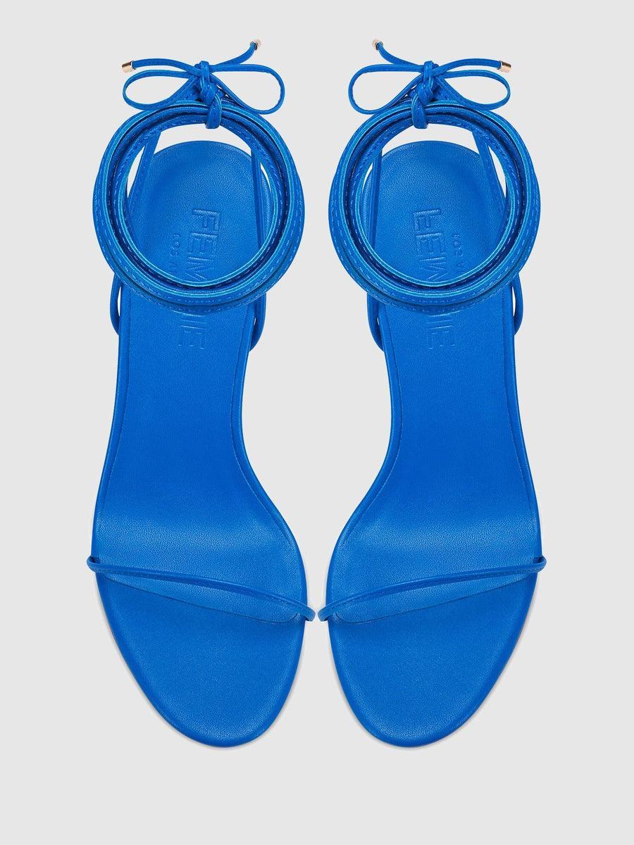 3.0 Barely There Lace Up Heel- Cobalt Product Image