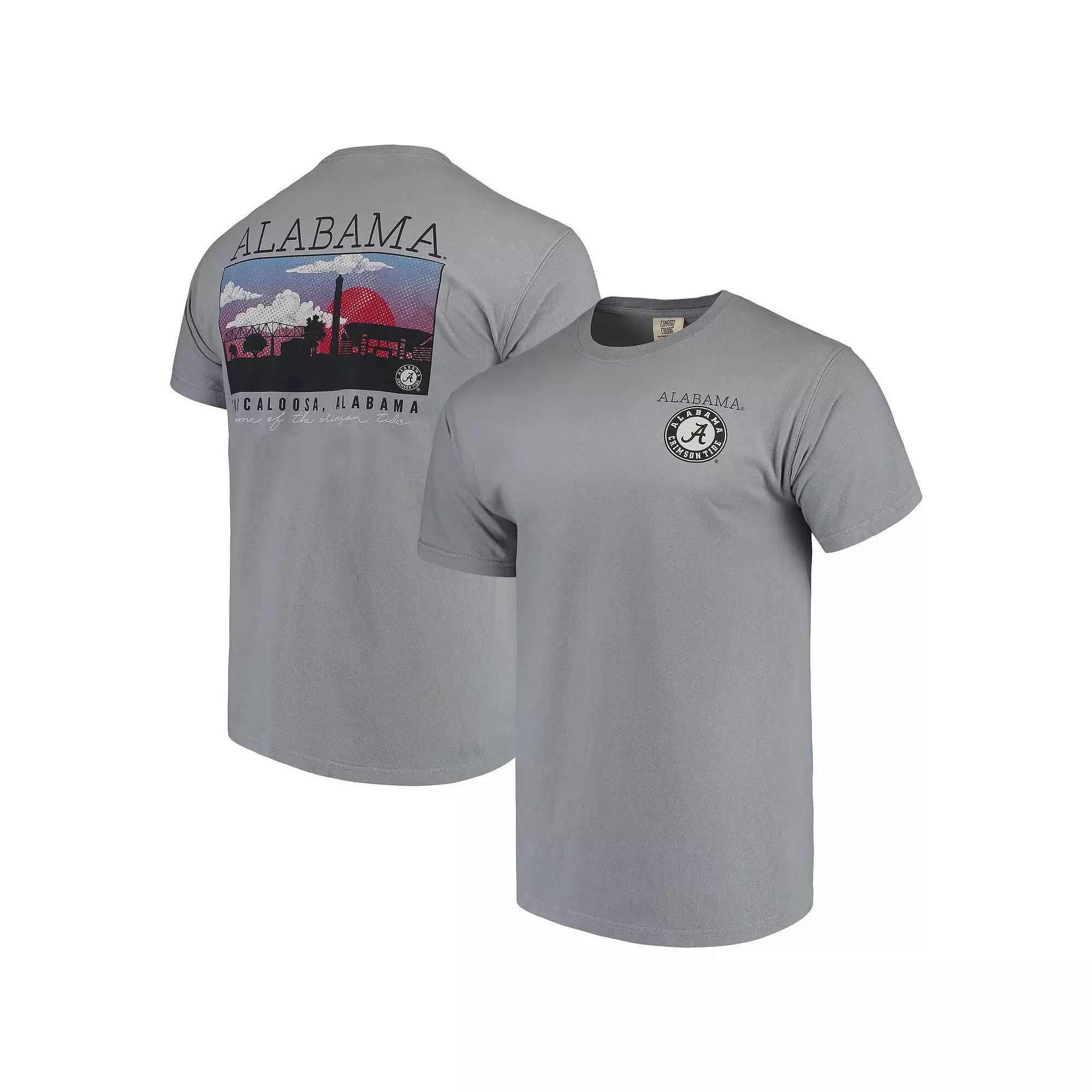 Men's Gray Alabama Crimson Tide Comfort Colors Campus Scenery T-Shirt, Size: 2XL, Grey Product Image