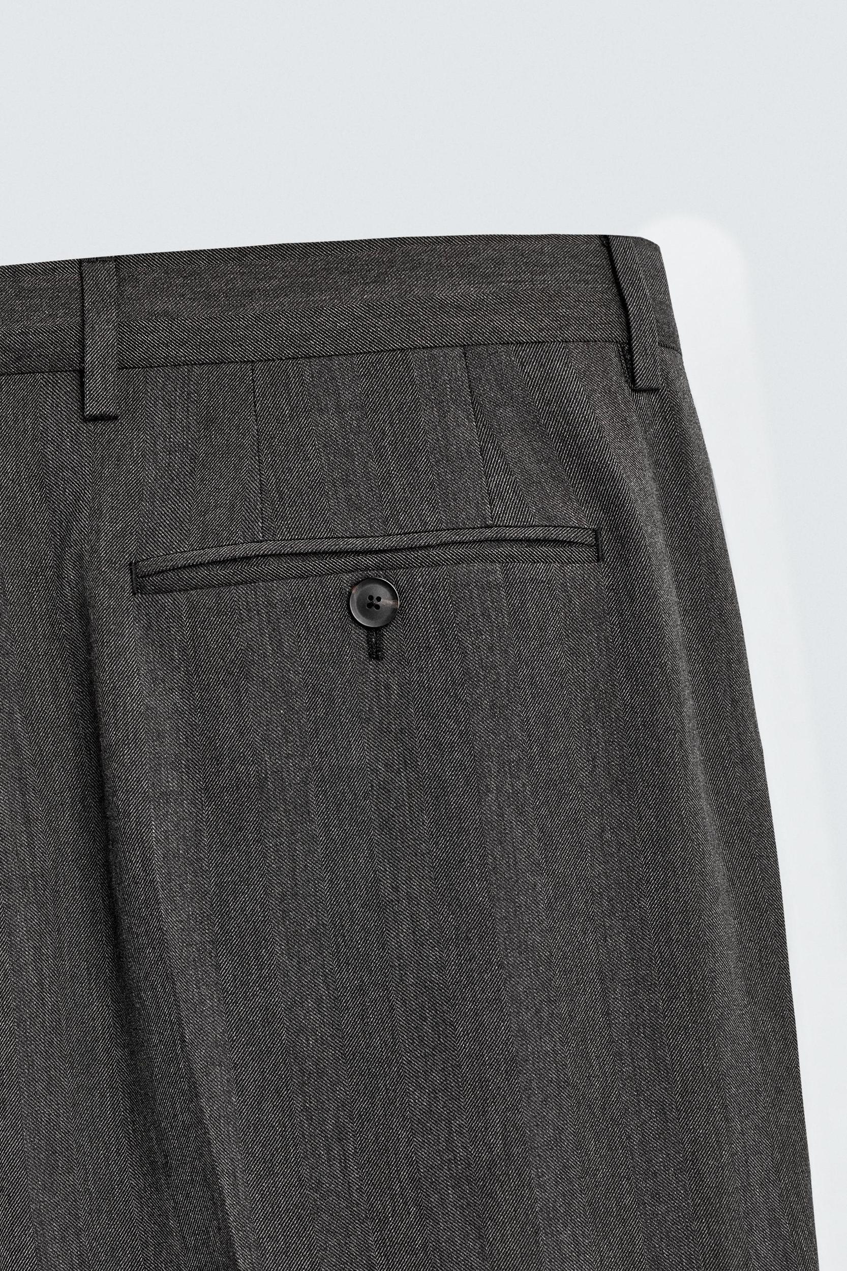 HERRINGBONE SUIT PANTS Product Image