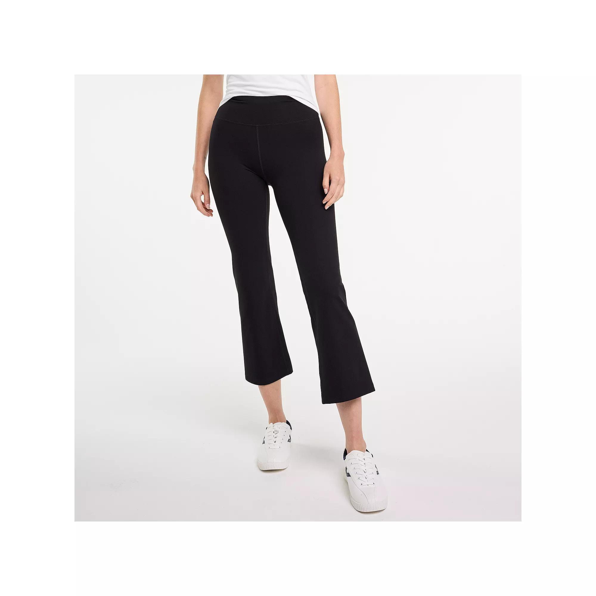 Women's FLX Affirmation High-Rise Crop Bootcut Leggings, Size: Small, Mineral Black Product Image