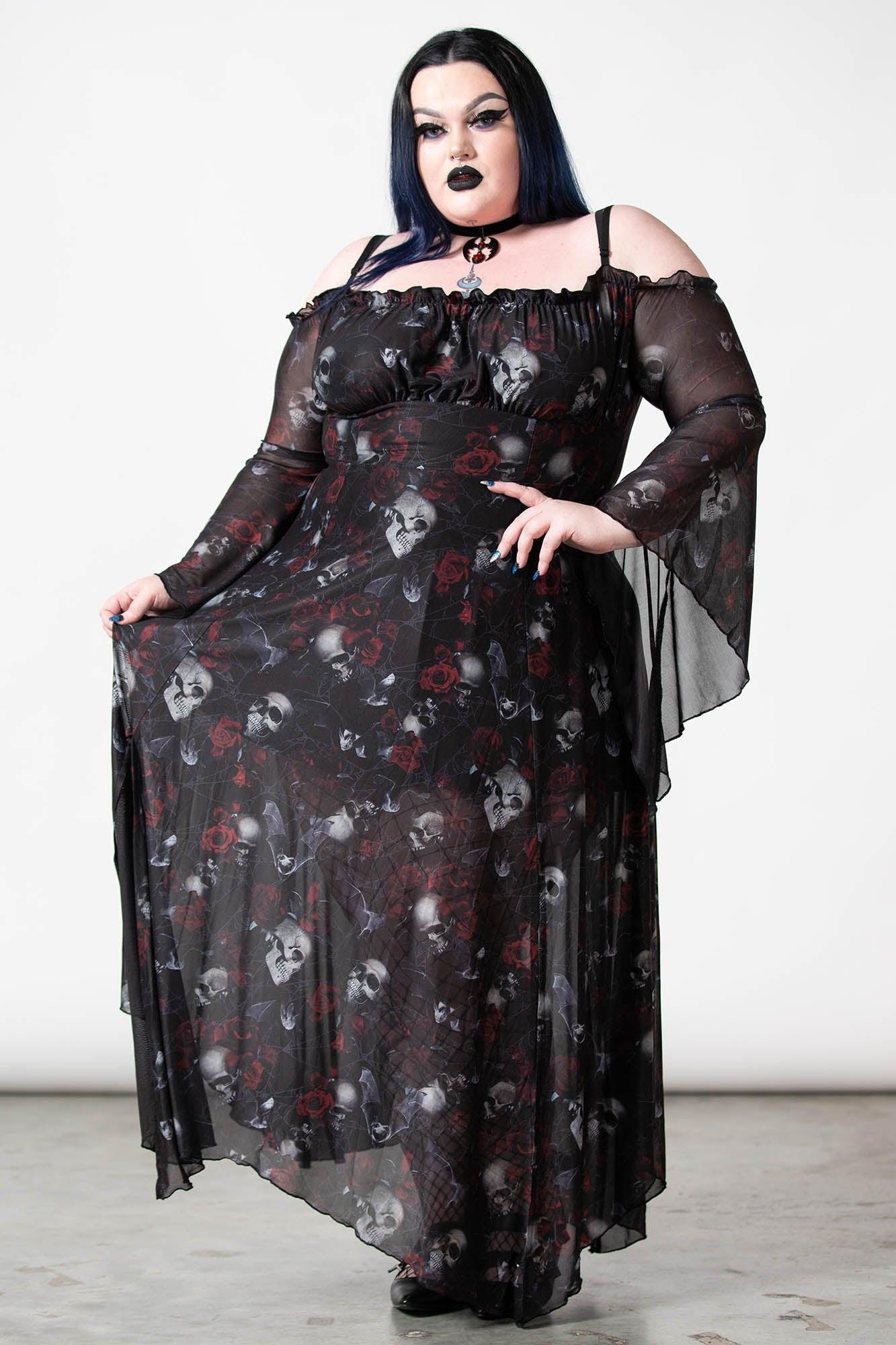 Mystic Meadow Mesh Maxi Dress Female Product Image