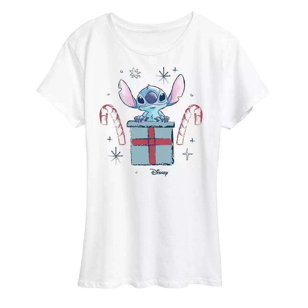Disneys Lilo and Stitch Womens Candy Canes Graphic Tee Product Image