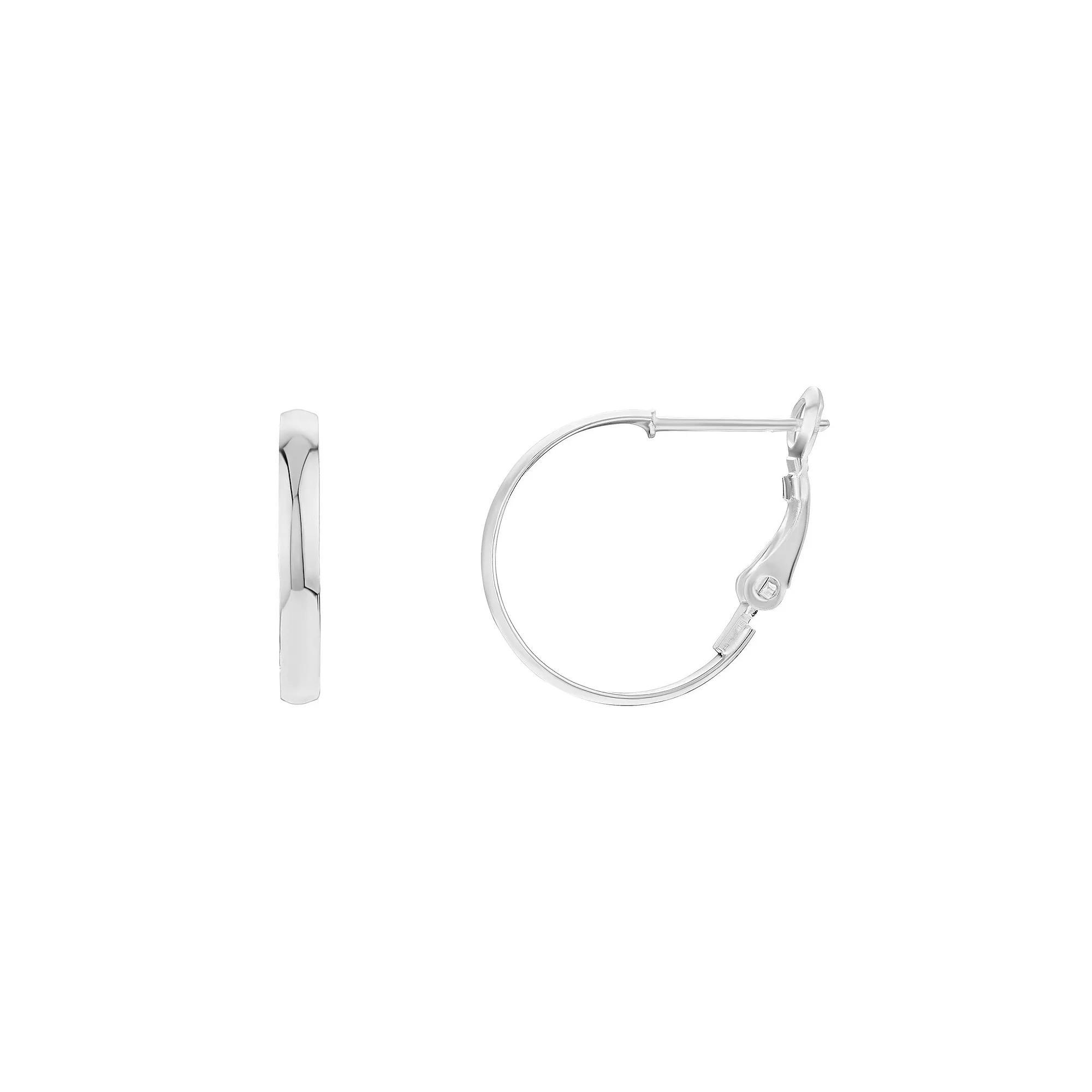 PRIMROSE Sterling Silver Hoop Earrings, Women's, Grey Product Image
