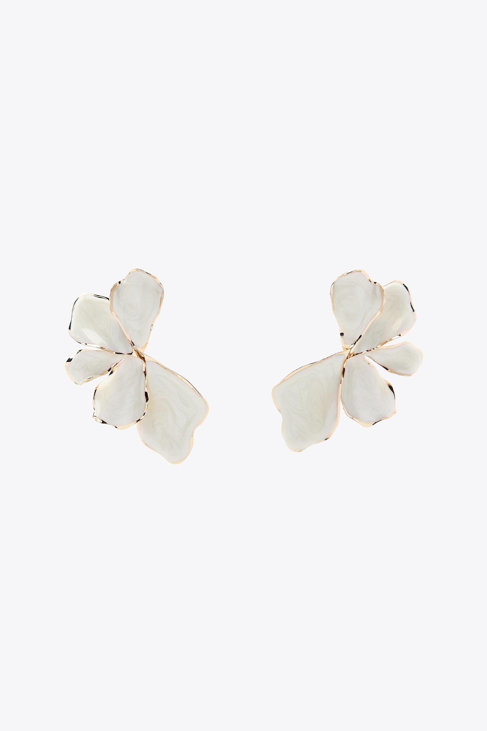 ENAMELED FAN EARRINGS Product Image