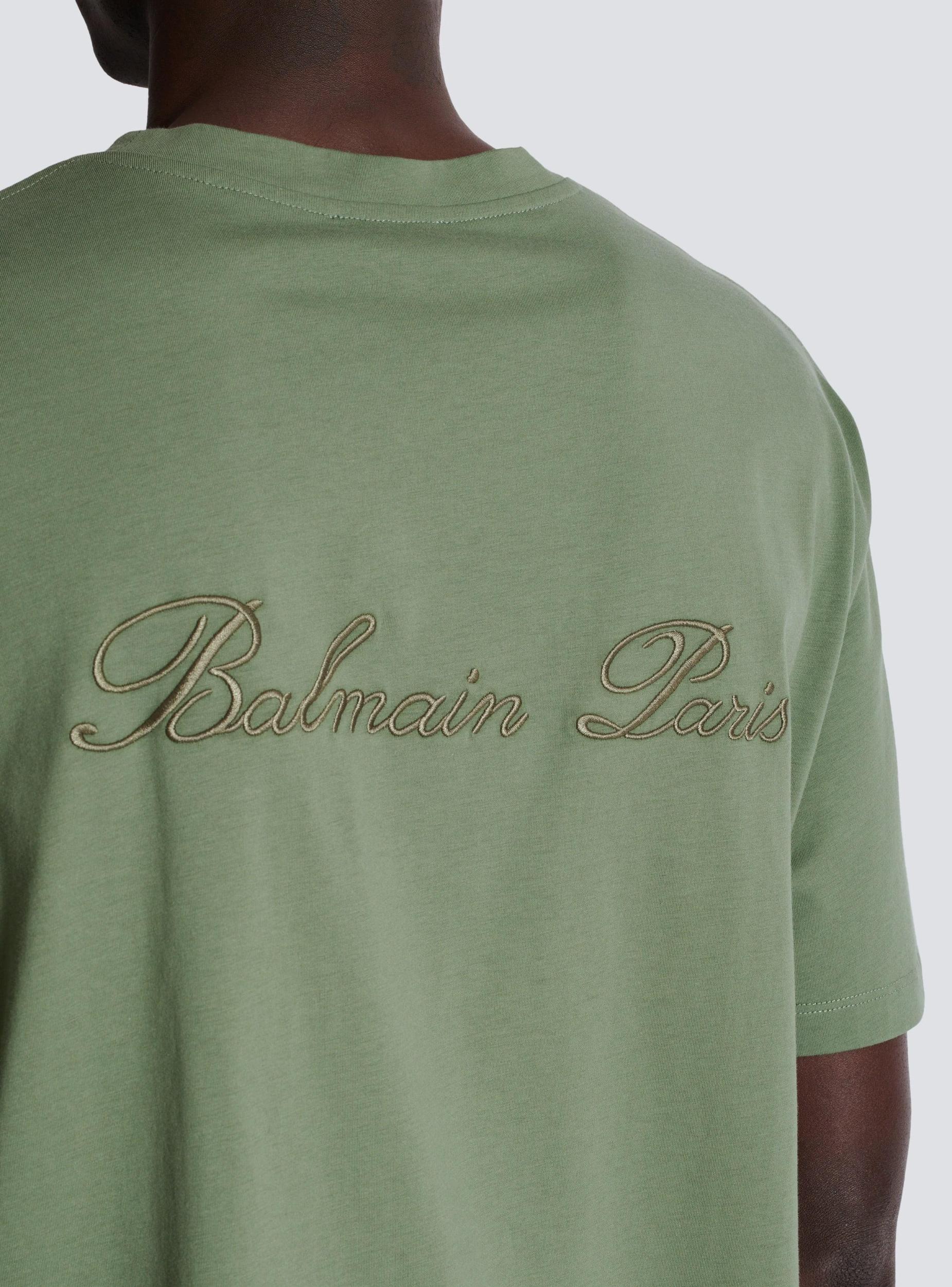 Loose T-shirt with Balmain Signature embroidery Product Image