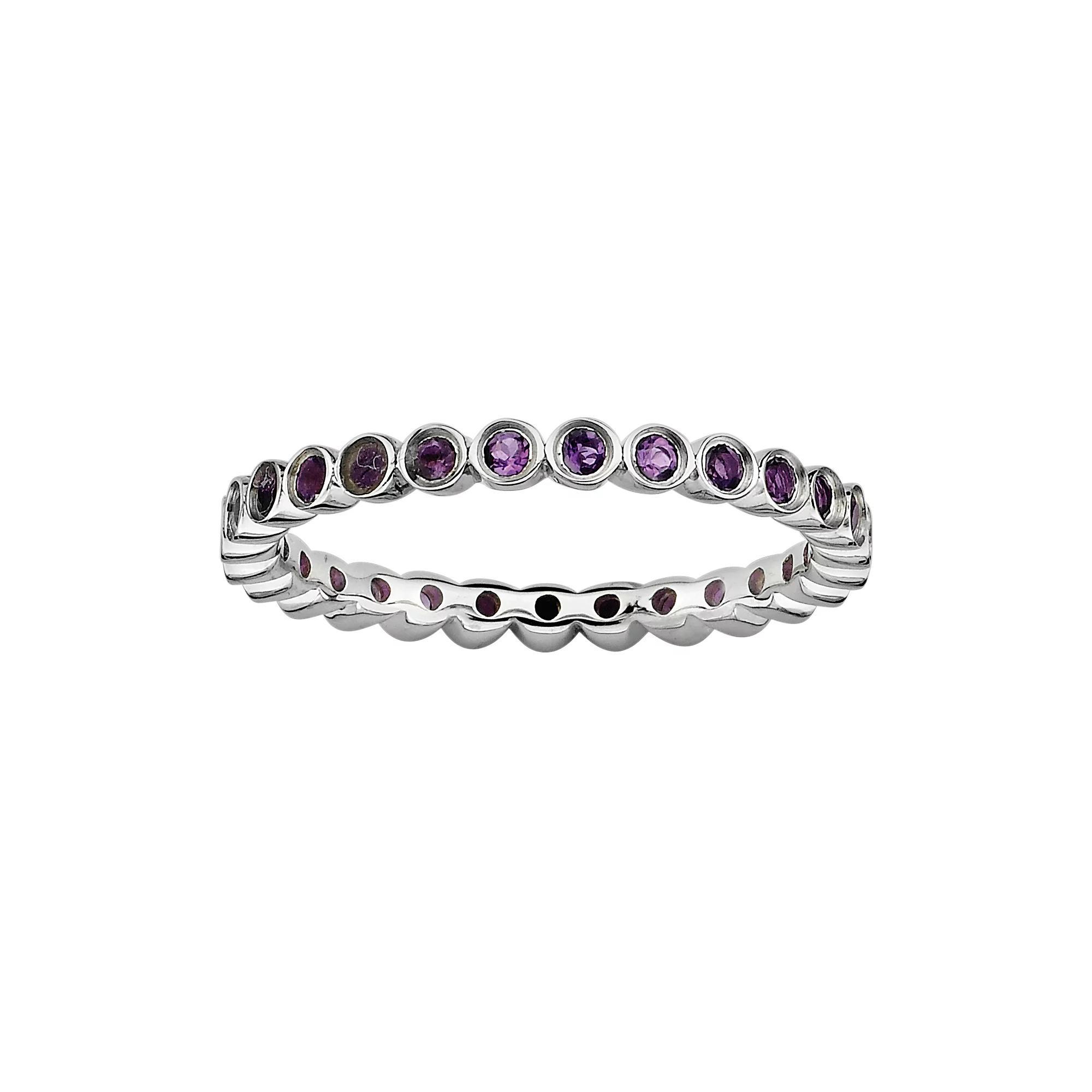 Stacks & Stones Sterling Silver Amethyst Stack Ring, Women's, Size: 9 Product Image