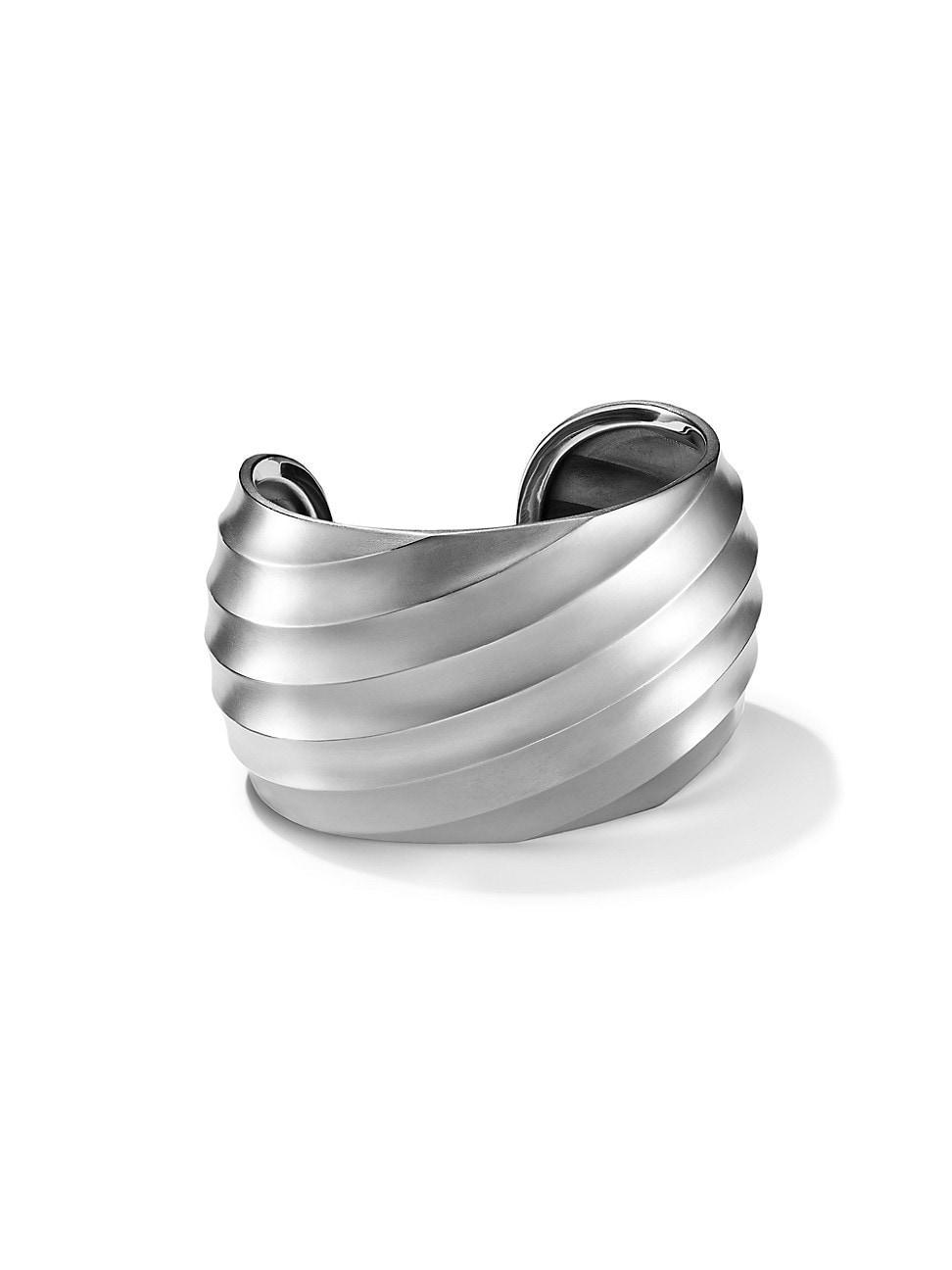 David Yurman Sterling Silver Cable Edge Wide Cuff Bracelet Product Image