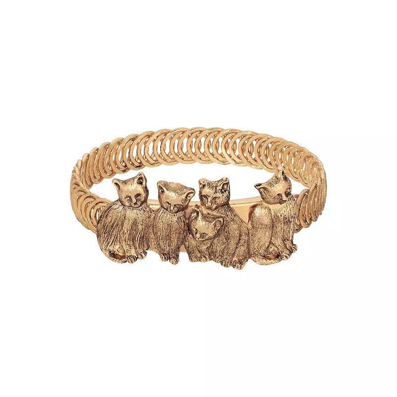 1928 Cat Wrap Bracelet, Womens, Gold Product Image