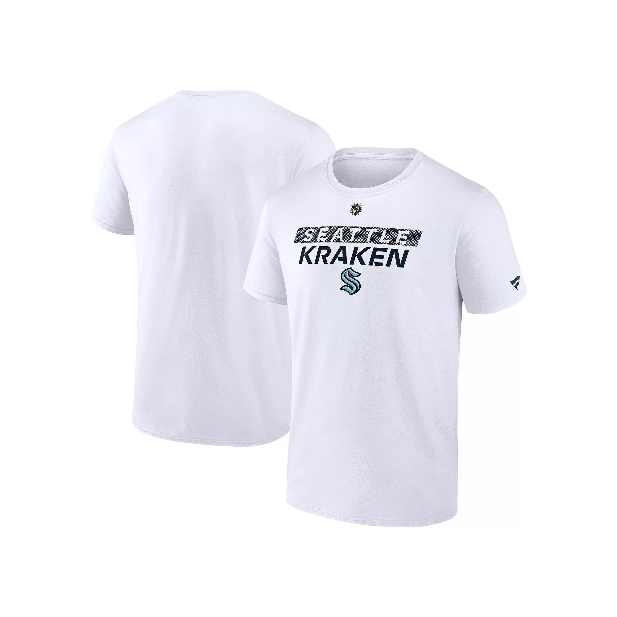Men's Fanatics  White Seattle Kraken Authentic Pro Core Primary T-Shirt, Size: XL, Krk White Product Image