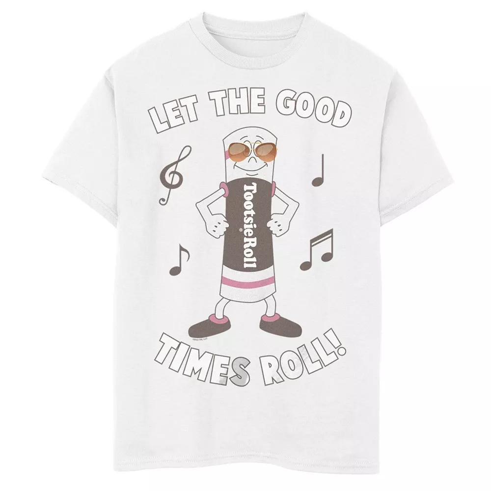 Boys 8-20 Tootsie Roll Man Let The Good Times Music Graphic Tee, Boy's, Size: Medium, White Product Image