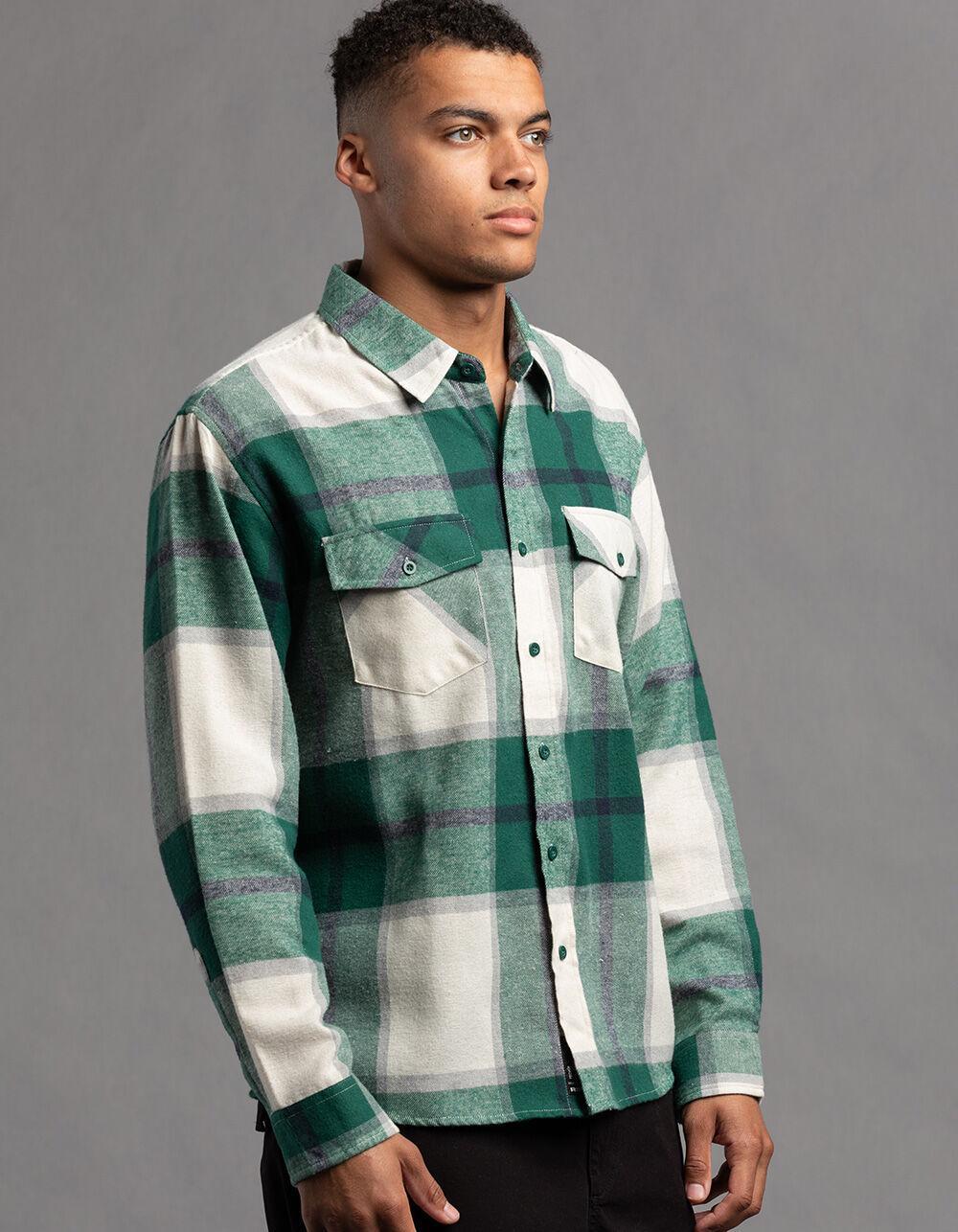 RSQ Mens Plaid Flannel - GREEN Product Image