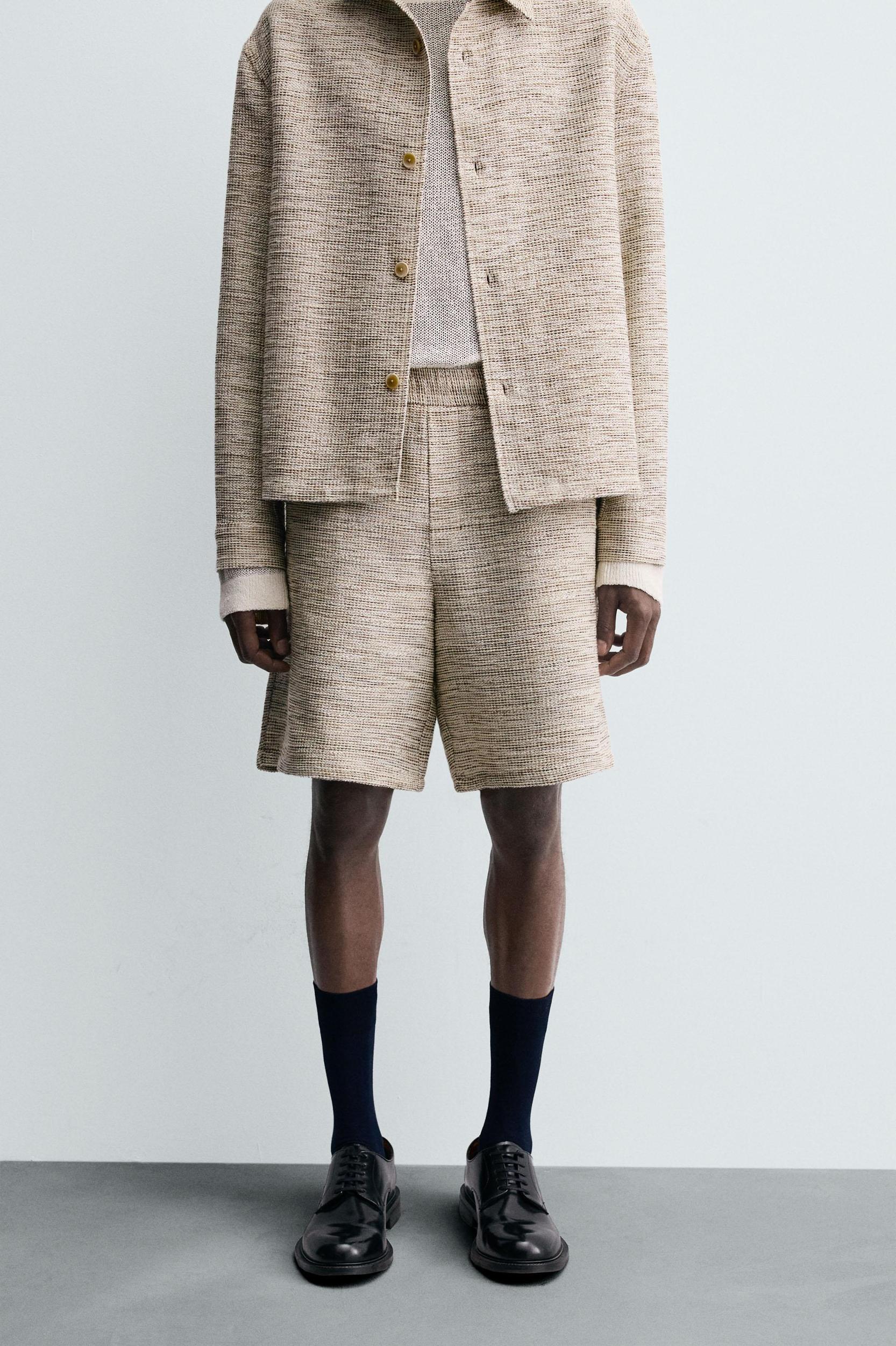 TEXTURED CONTRAST SHORTS Product Image