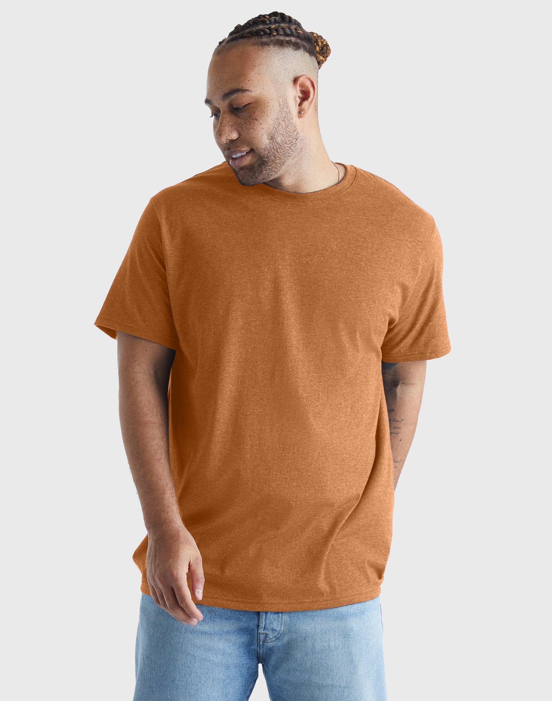 Hanes Originals Mens Cotton T-Shirt Solar Crimson M Product Image