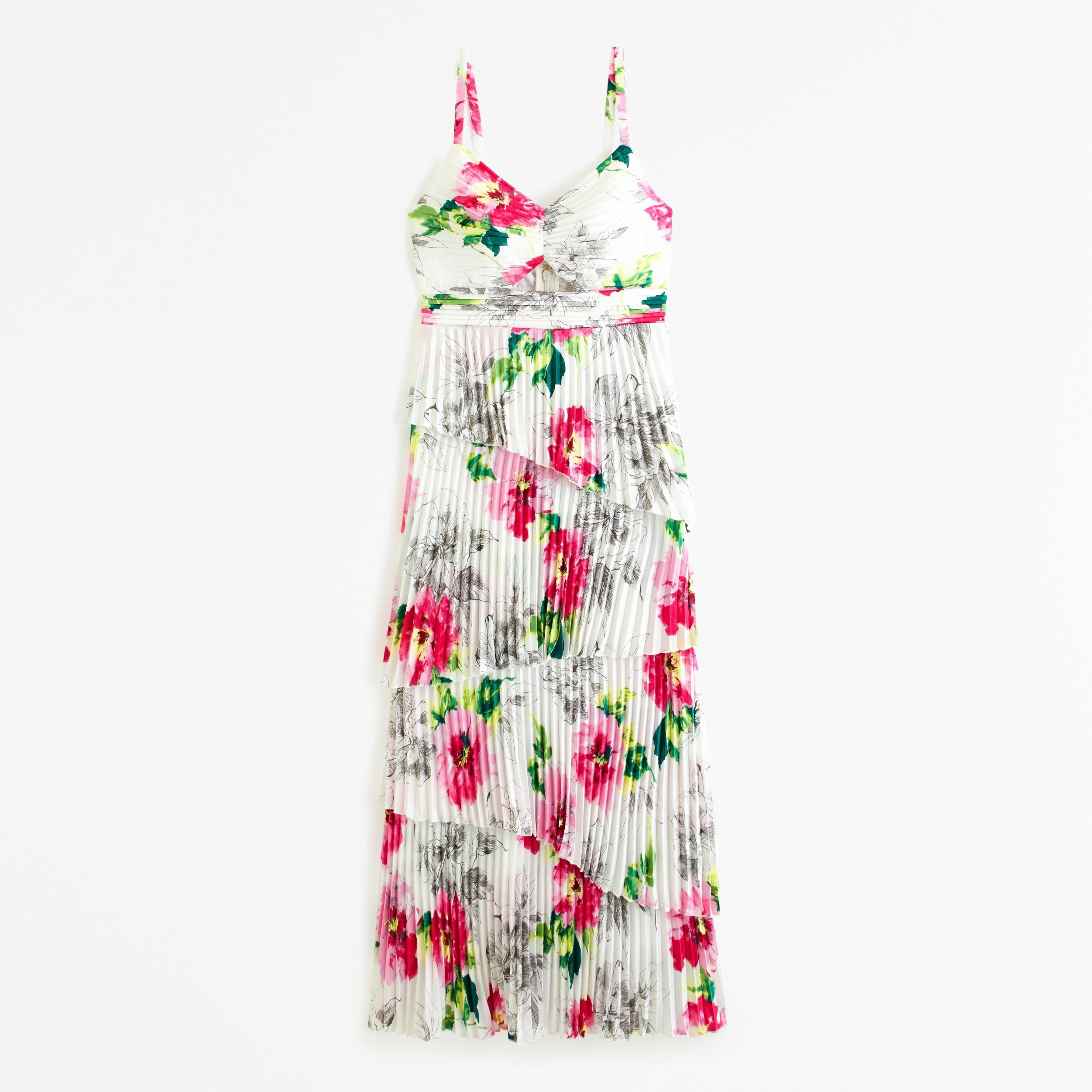 The A&F Giselle Pleated Tiered Maxi Dress Product Image
