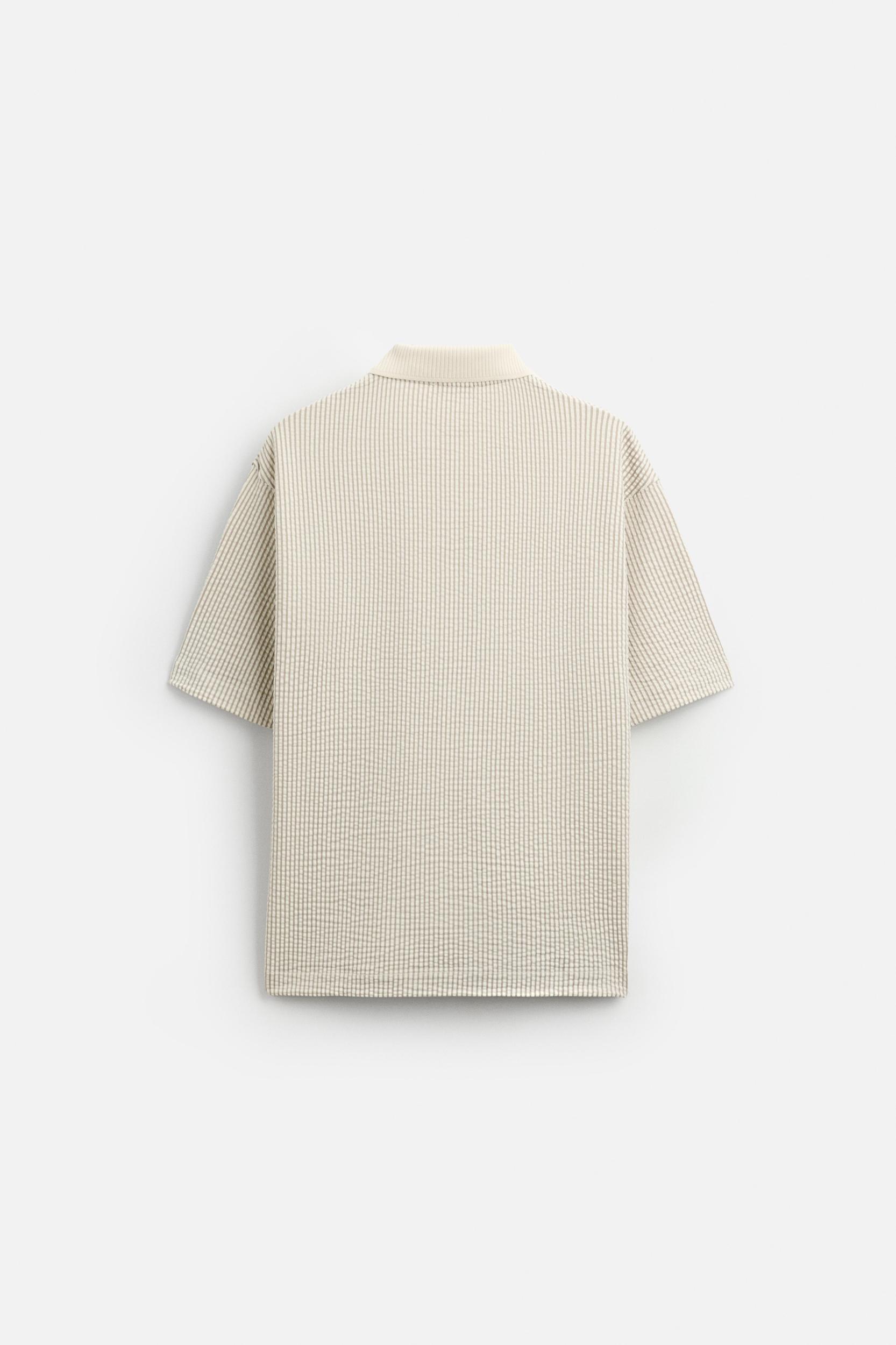 SEERSUCKER JACQUARD POLO Product Image