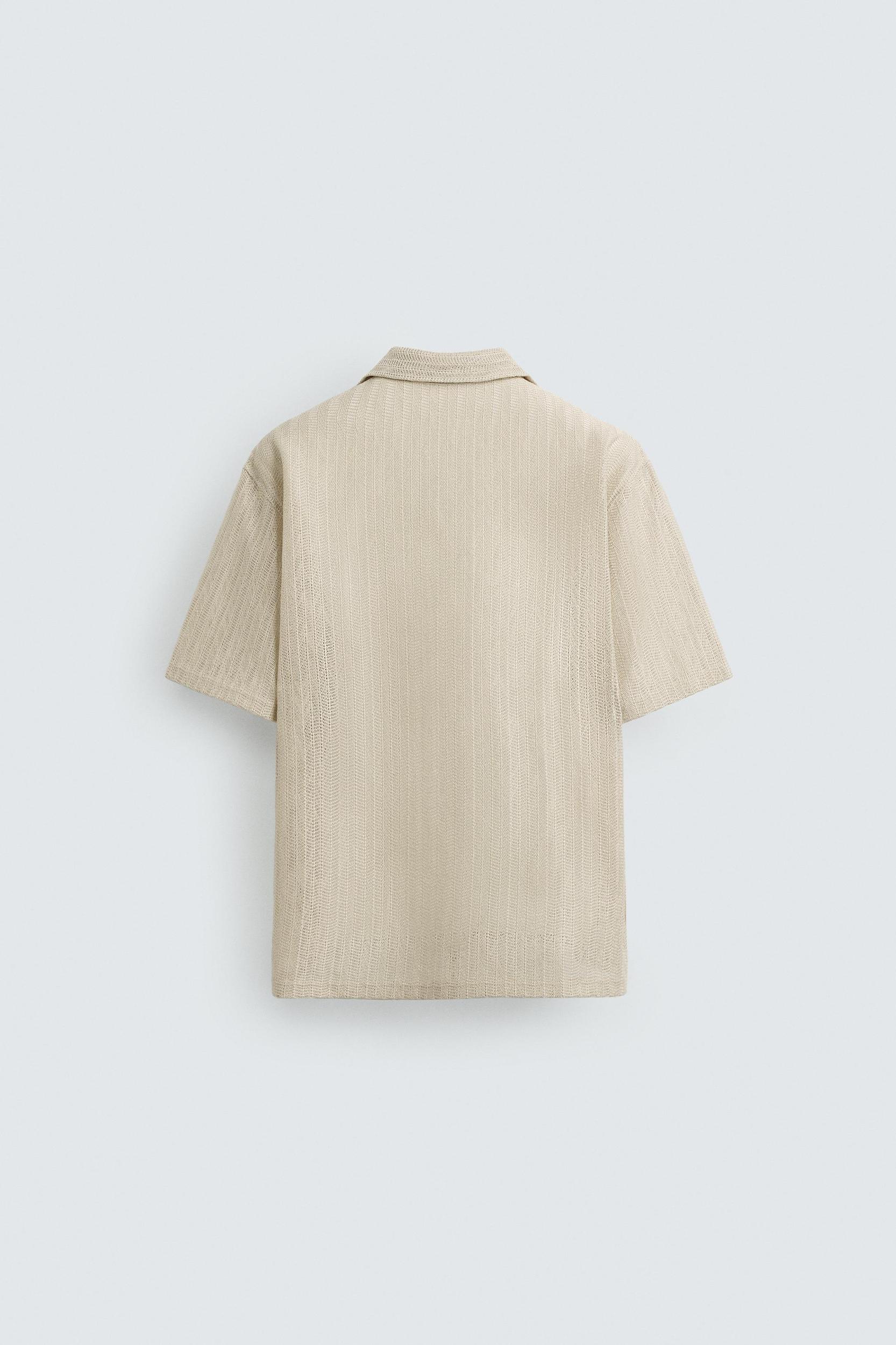 OPEN WEAVE HERRINGBONE SHIRT Product Image
